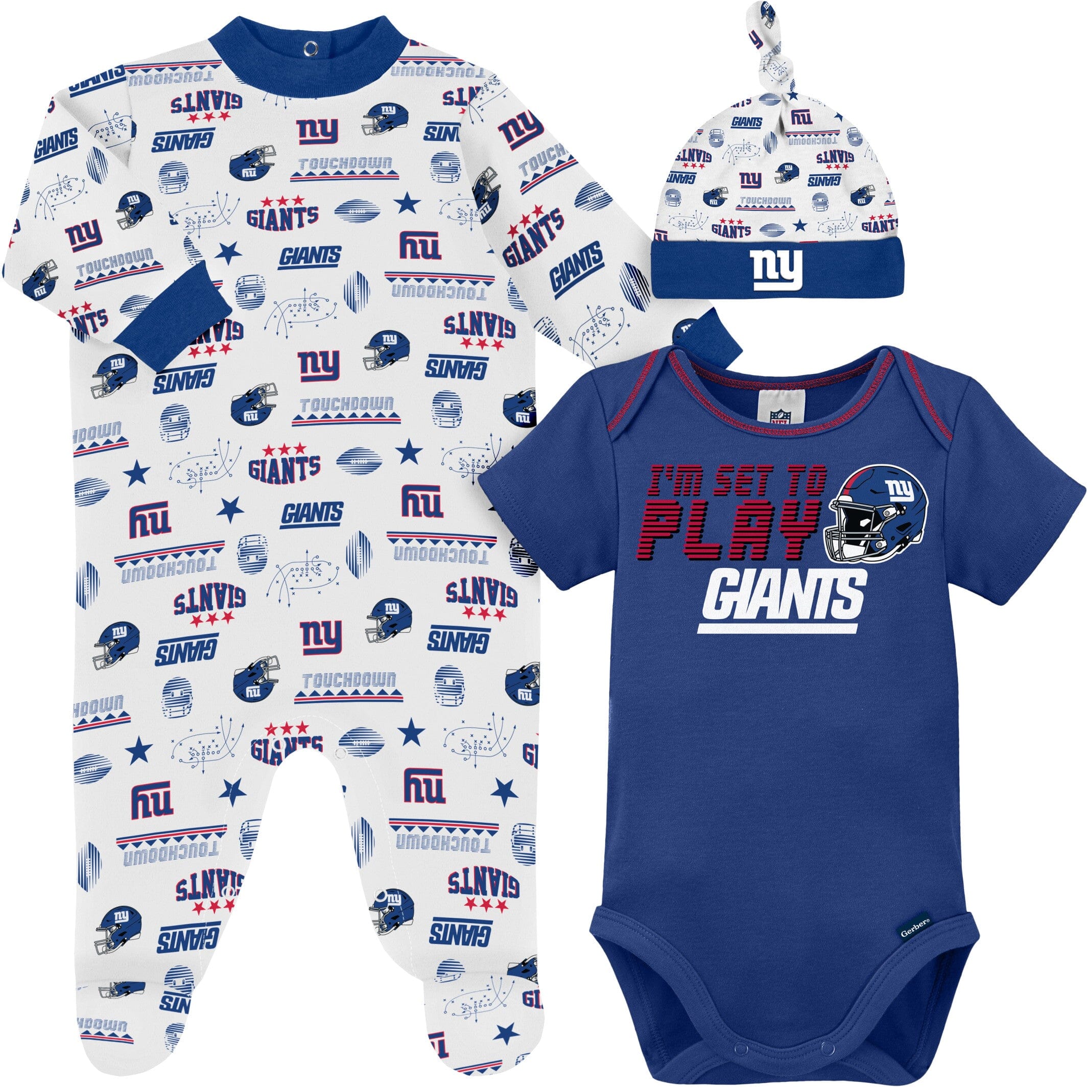 NFL New York Giants Toddler Girls' Cheer Set - 3T