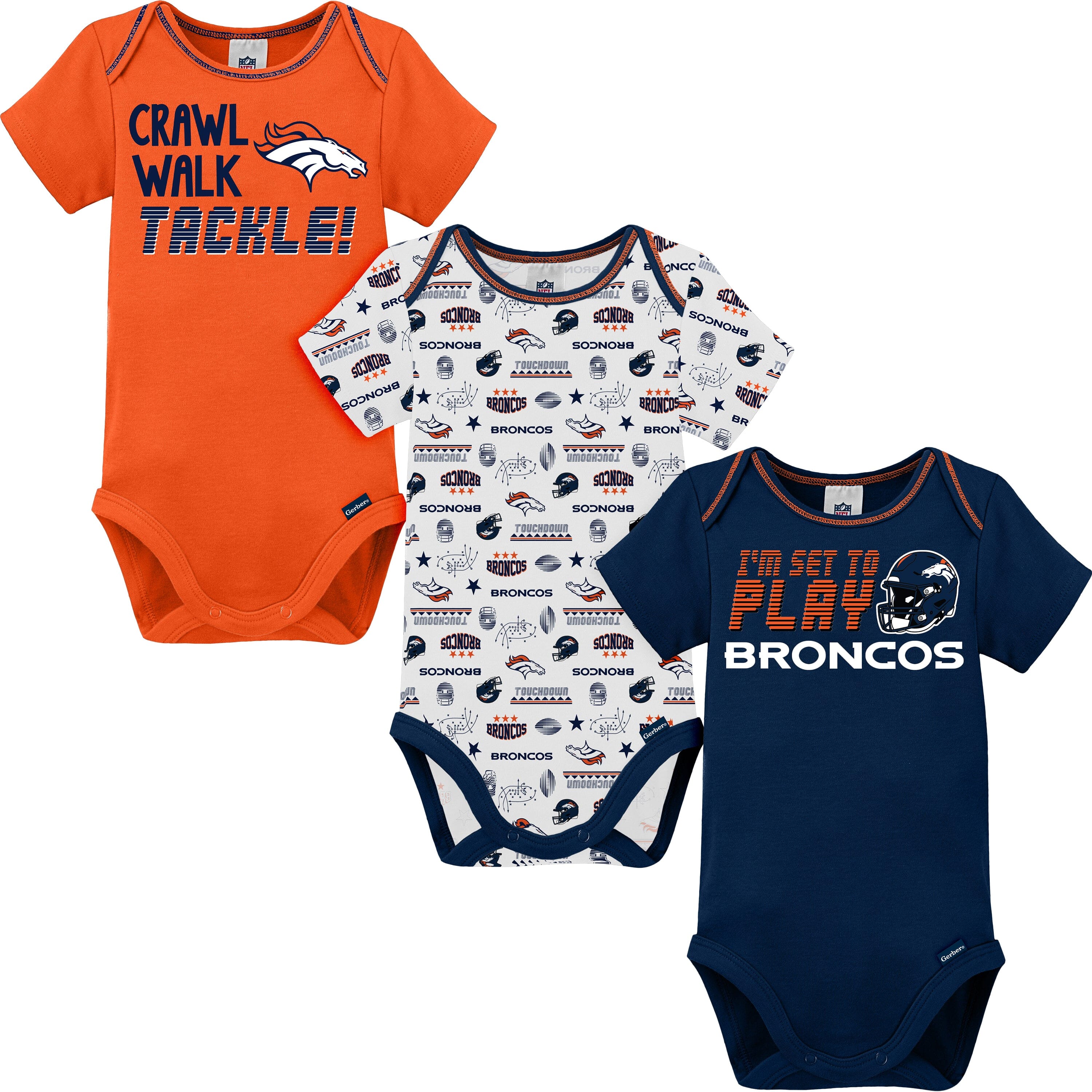 NFL Denver Broncos Newborn 2 Piece Shorts/Onesie Set 