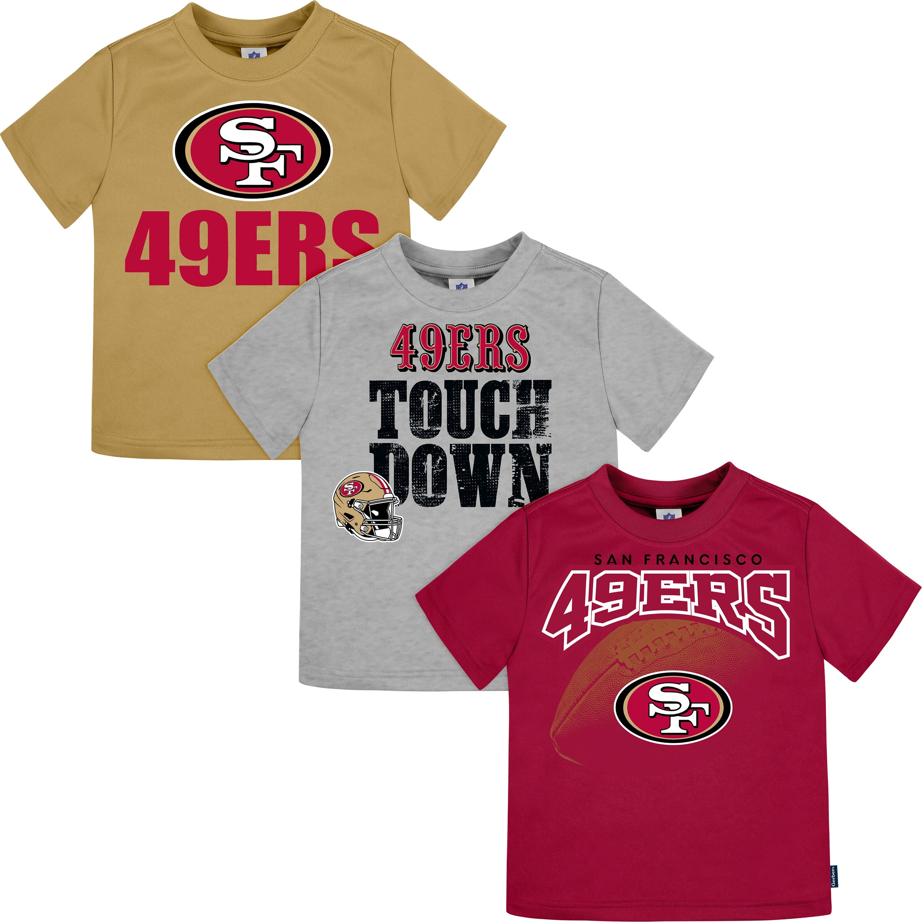 3-Pack Baby & Toddler Boys 49ers Short Sleeve Shirts – Gerber Childrenswear