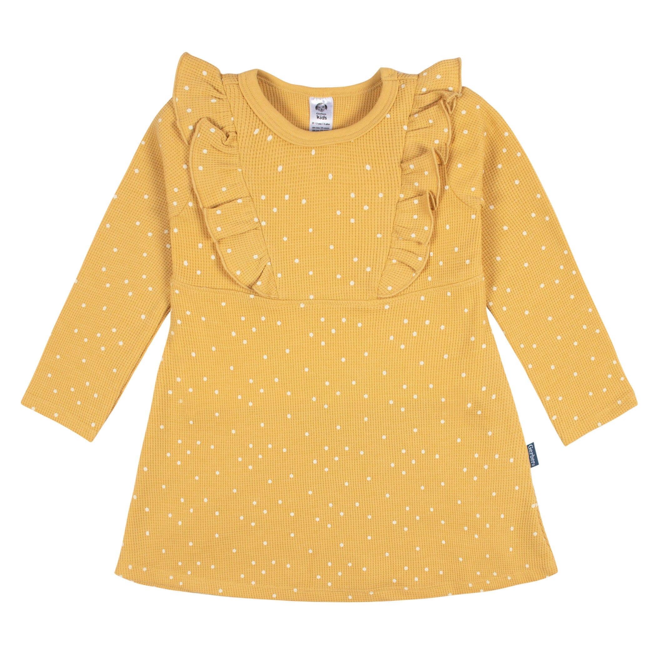 Girls yellow outlet polka dot dress