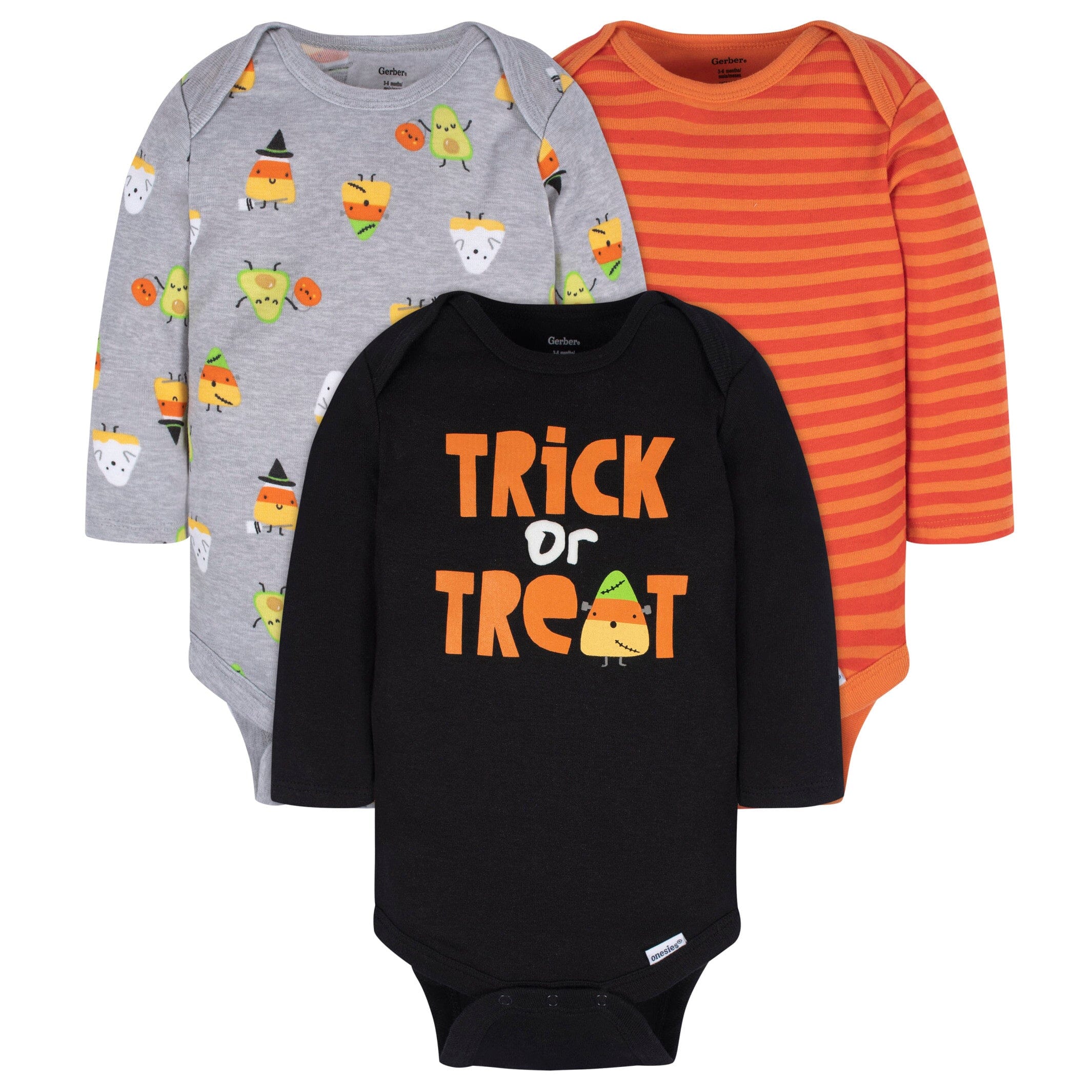 Baby Neutral Pumpkin Long Sleeve Onesies® Bodysuit – Gerber