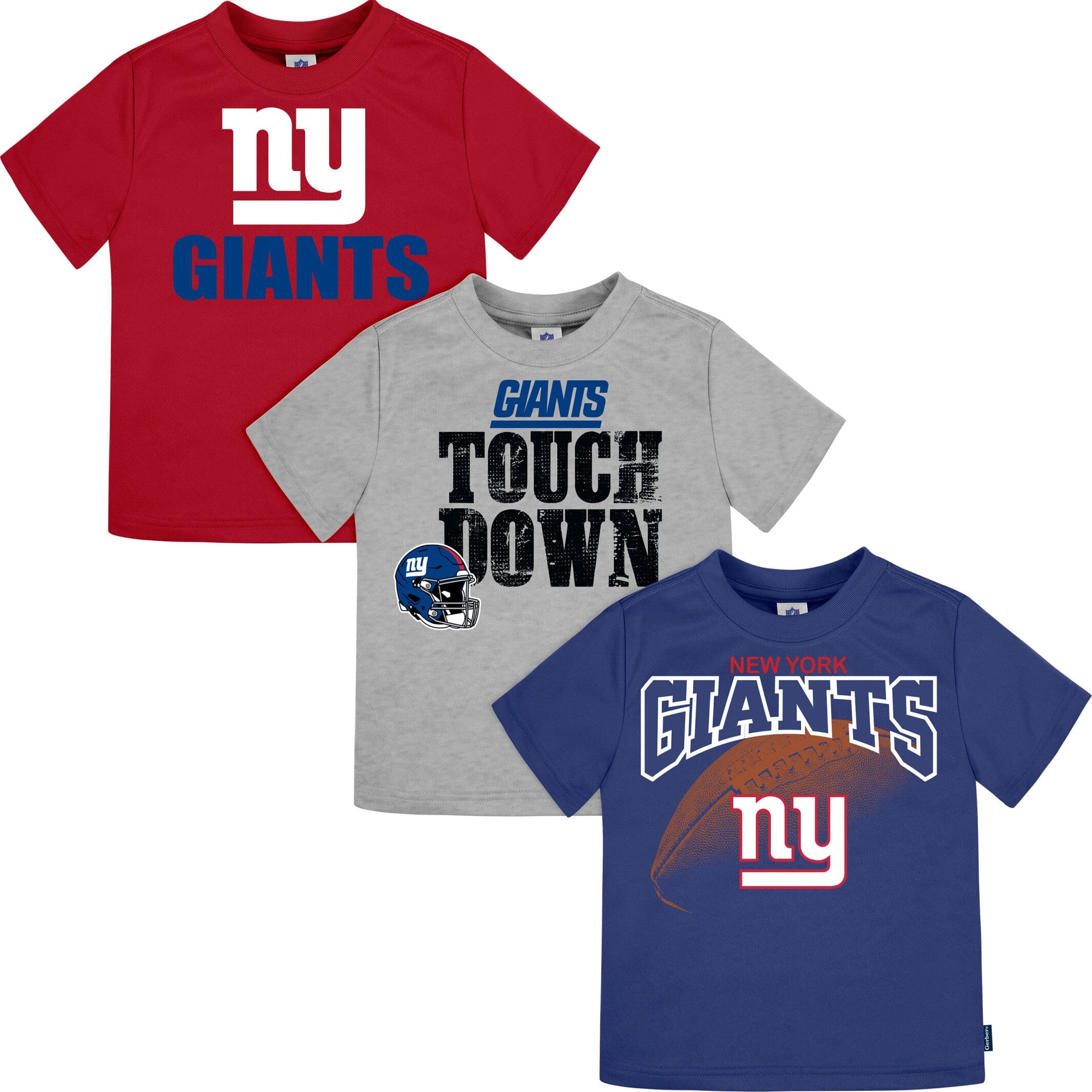 NFL 3-Pack Infant & Toddler Boys Giants Short Sleeve Tees - 12mo