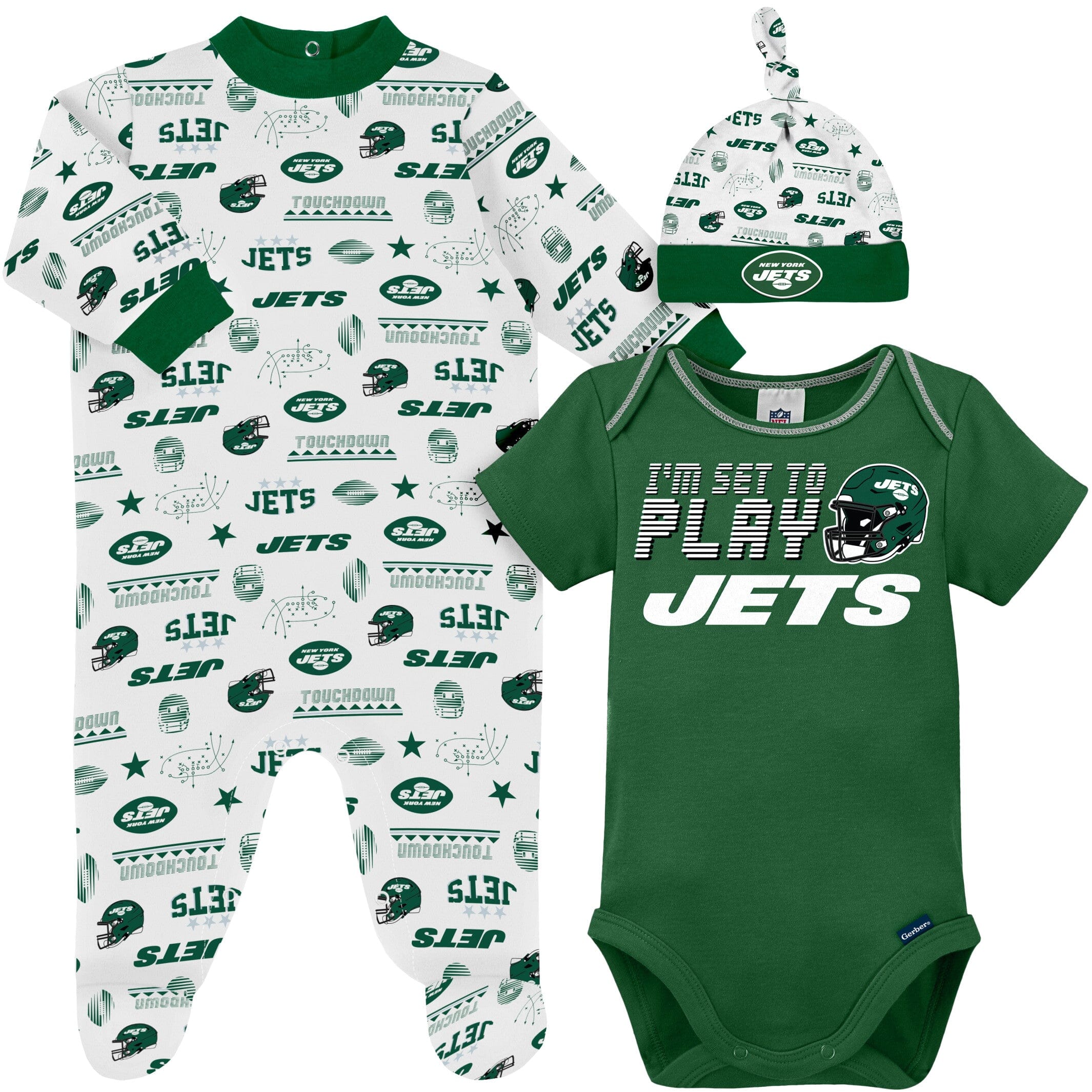 3-Piece Baby Boys Buccaneers Bodysuit, Footed Pant, & Cap Set – Gerber  Childrenswear