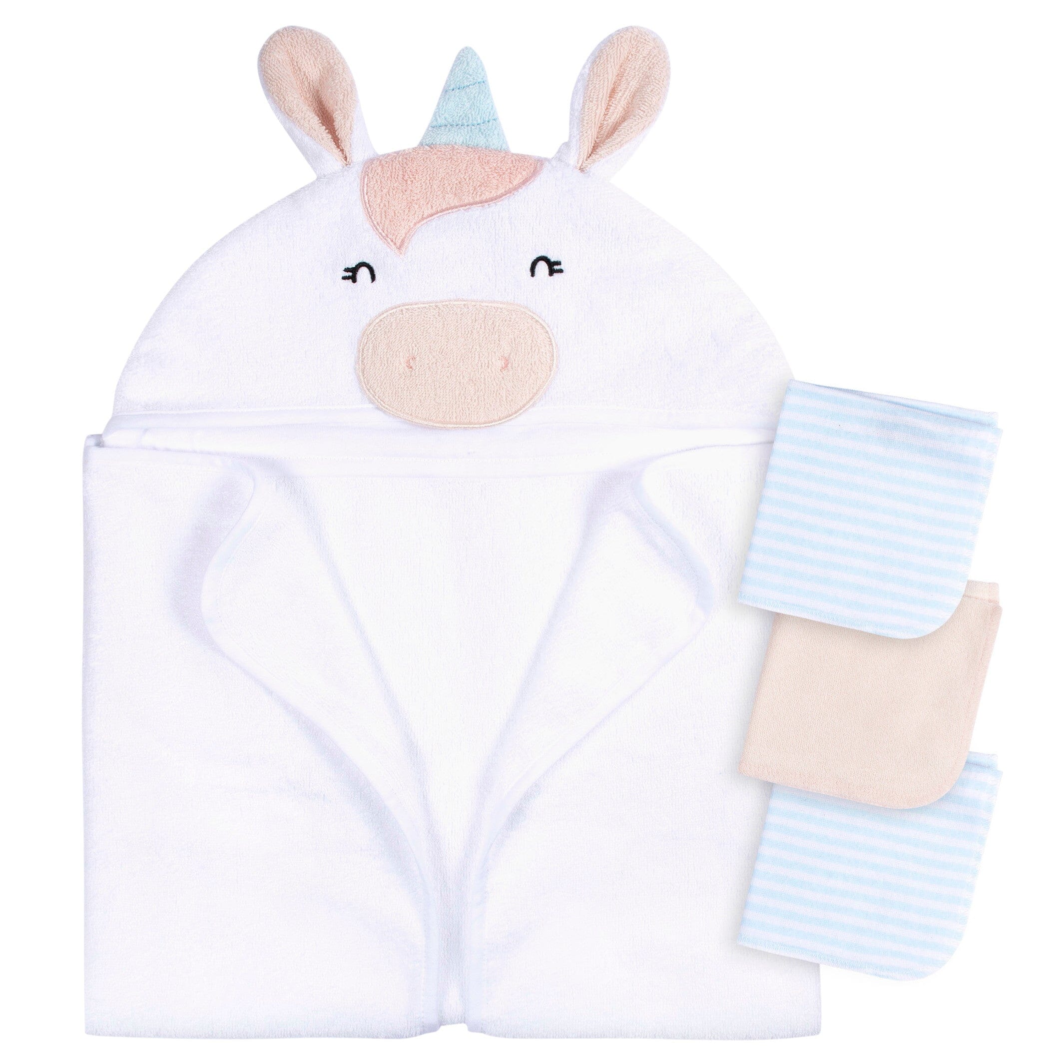 http://www.gerberchildrenswear.com/cdn/shop/files/Gerber_4-piece-baby-and-toddler-girls-white-unicorn-towel-washcloths-evyr-bath_image_1.jpg?v=1686836003