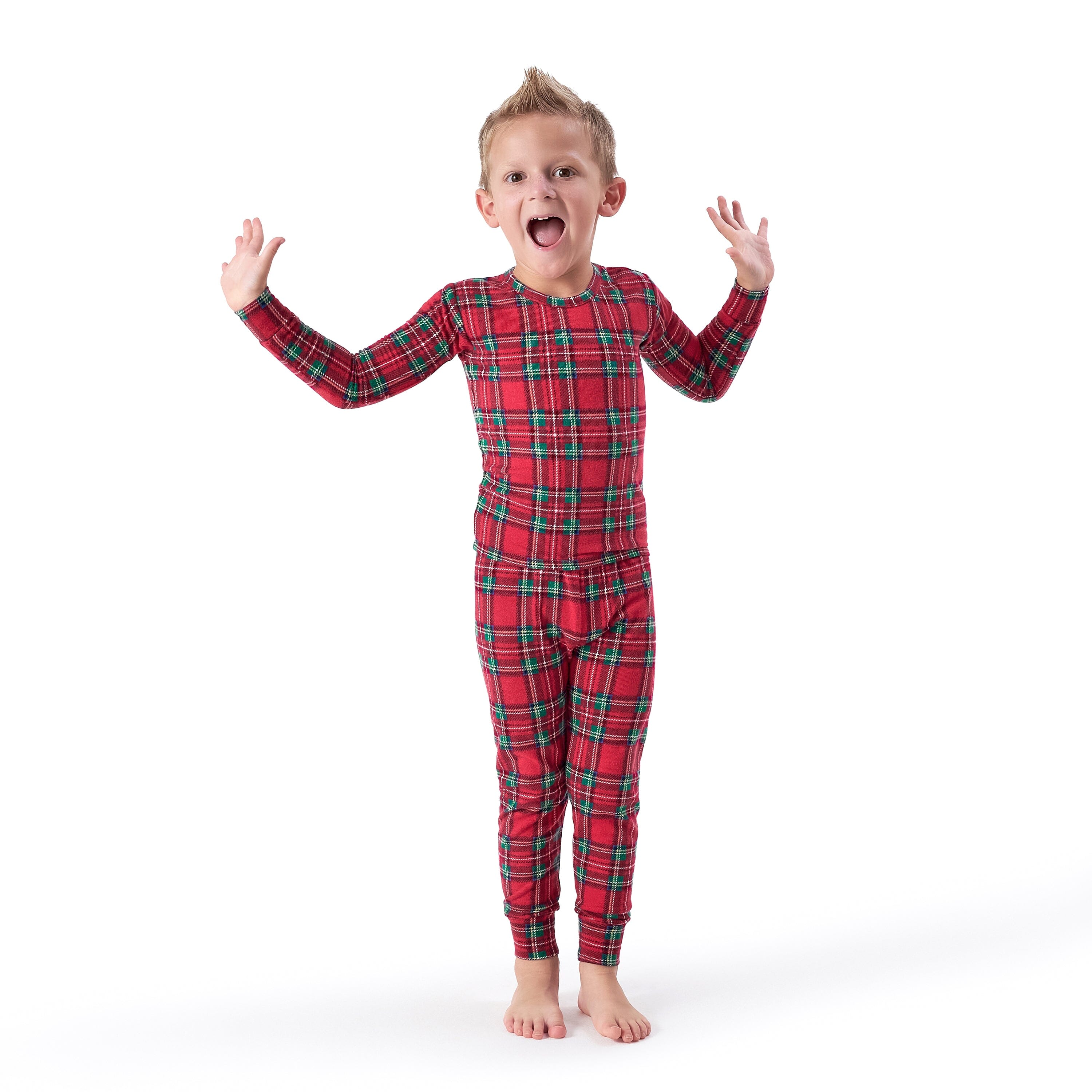 allbrand365, Pajamas, Allbrand365 Designer Little Big Kids Piece Red  Check Printed Pajamas 112