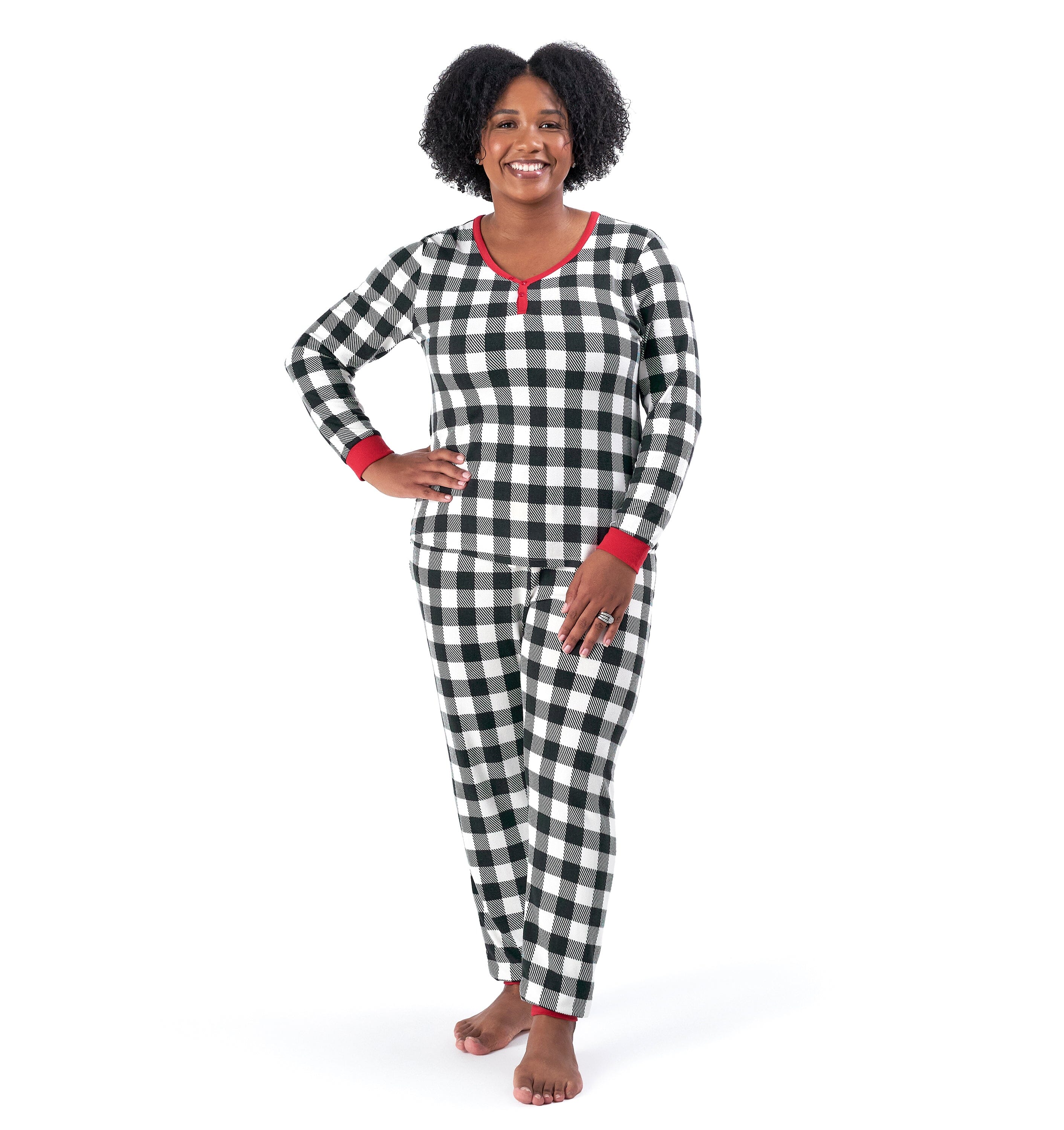 Gerber Women\'s Hacci Set Plaid Childrenswear – 2-Piece Buffalo Pajama