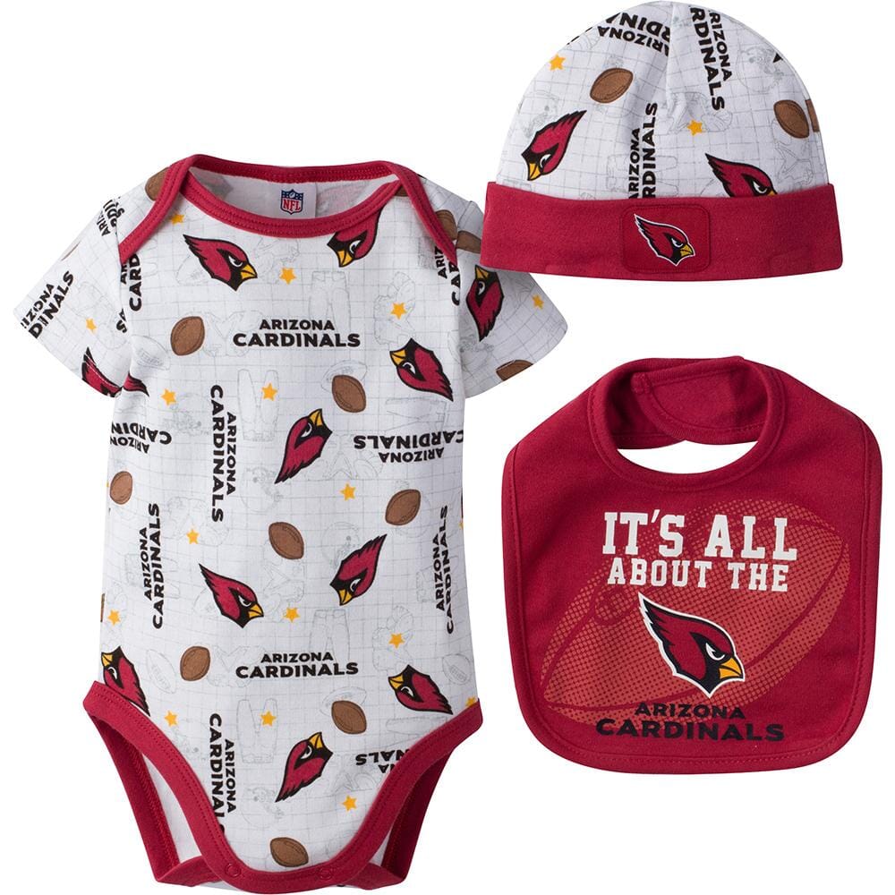 Lids Arizona Cardinals Dream Team Newborn & Infant Bodysuit, Pants Hat Set  - White/Cardinal