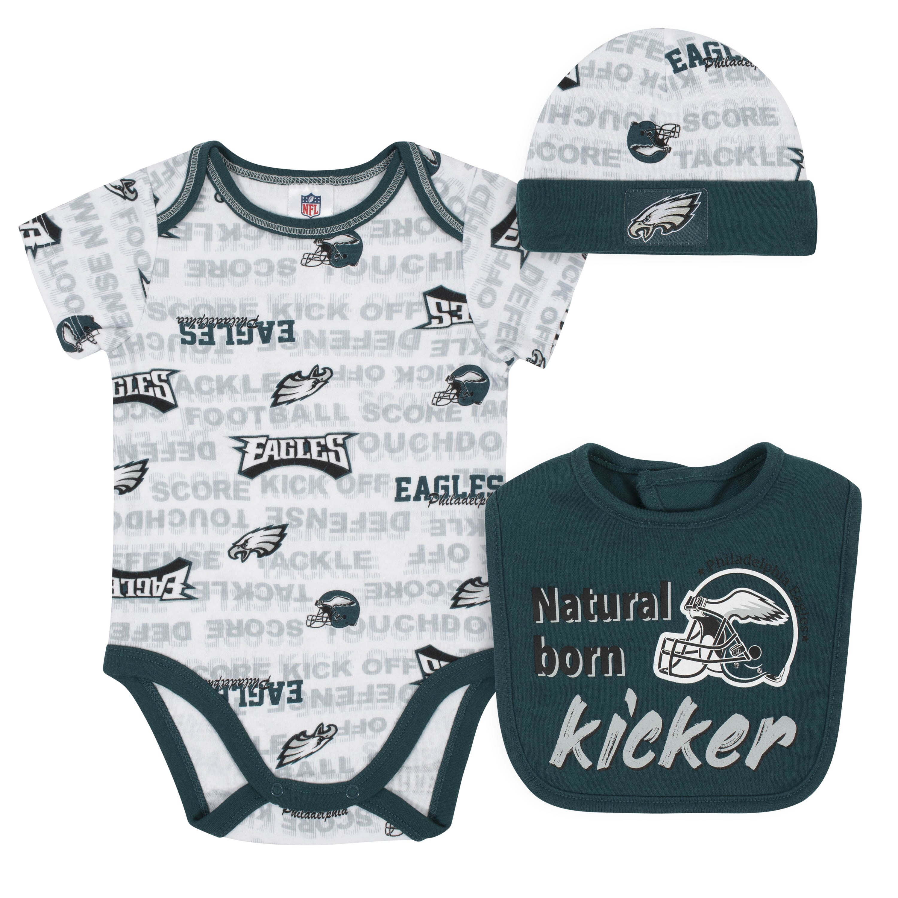 Philadelphia Eagles Girls Newborn & Infant Spreading Love Bodysuit