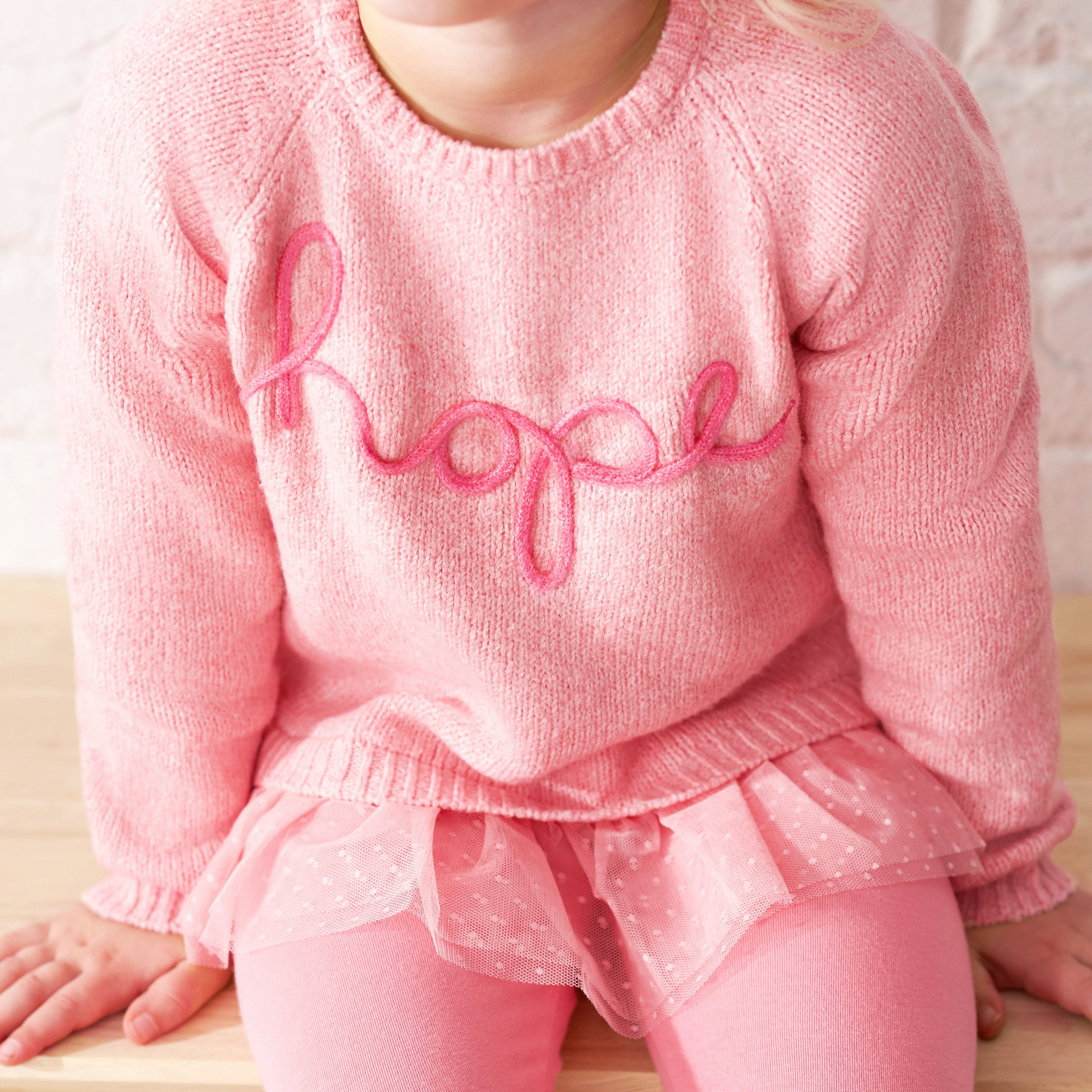 Pink sweater hot sale baby girl