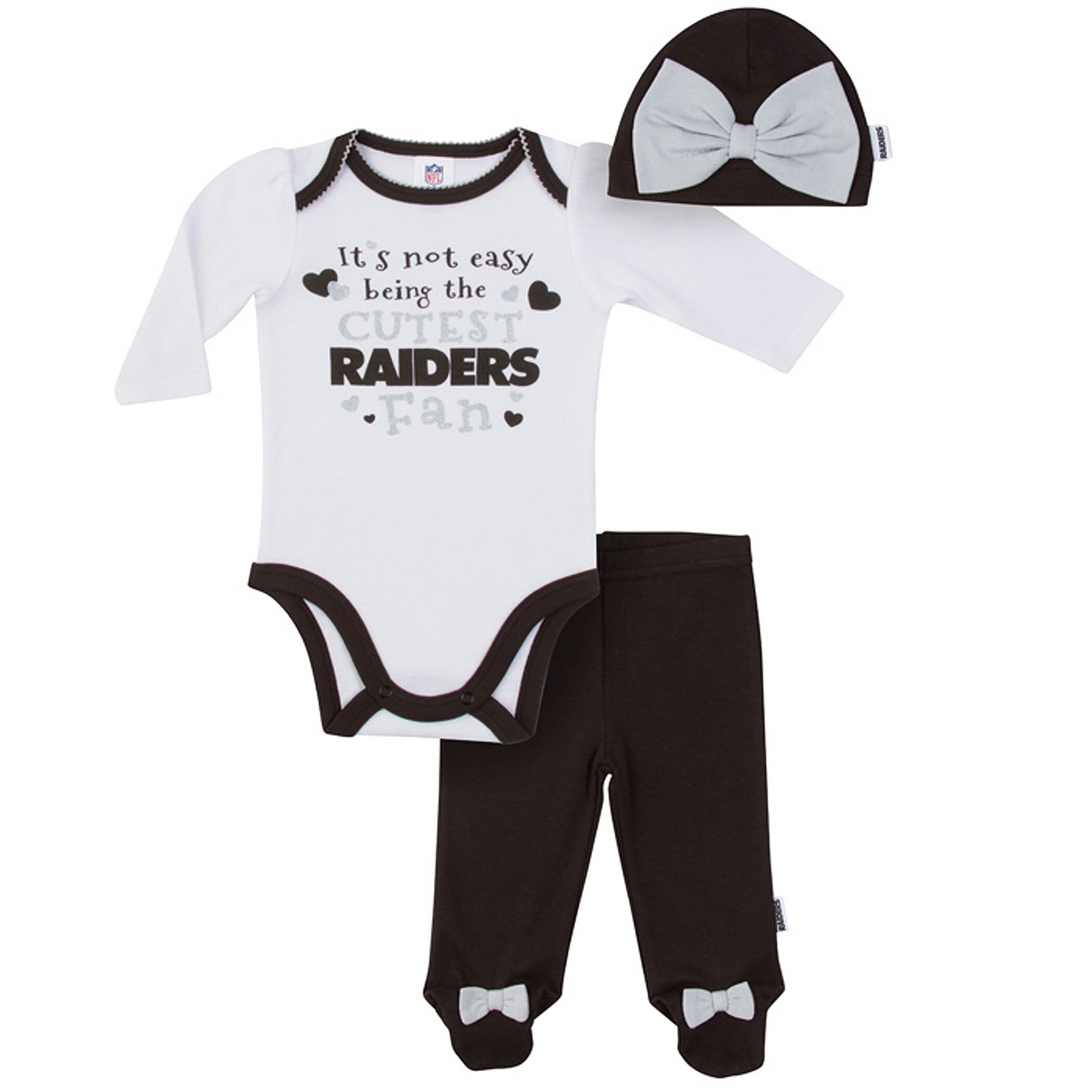 Raiders Fan Like Daddy Football Bodysuit Outfit for Baby Girl