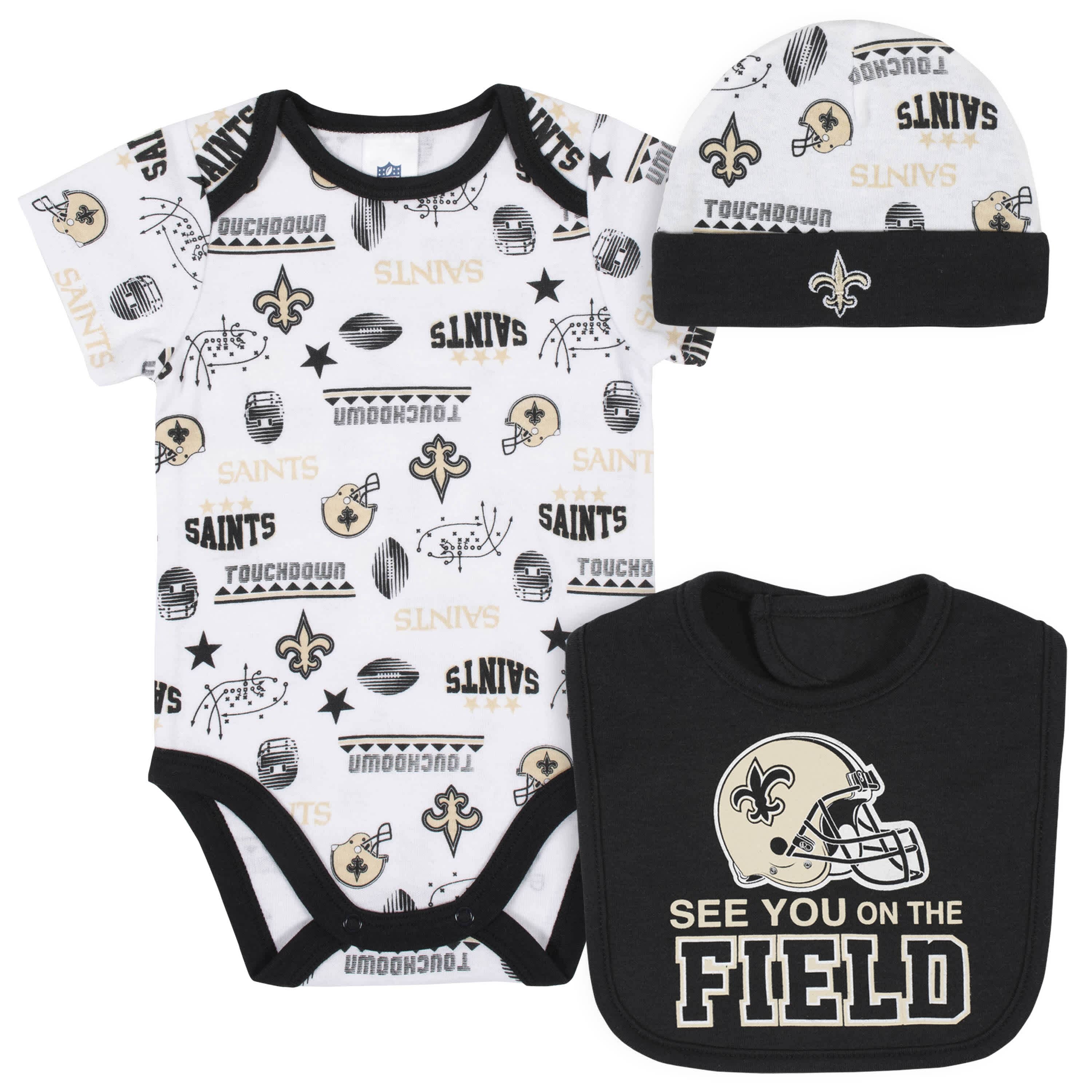 Newborn & Infant White/ New Orleans Saints Dream Team Bodysuit