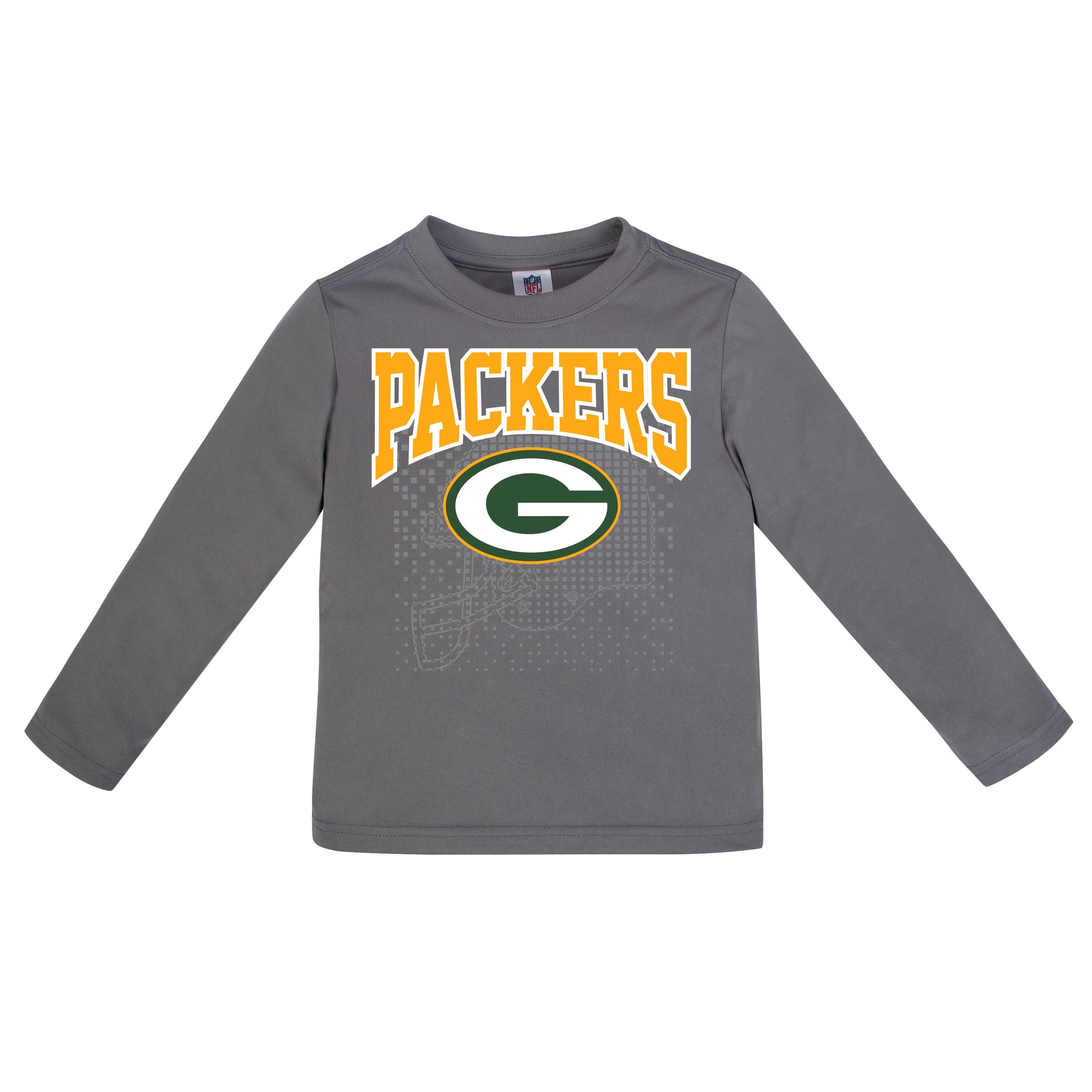 Green Bay Packers Youth Icon Cotton Long Sleeve T-Shirt - Green