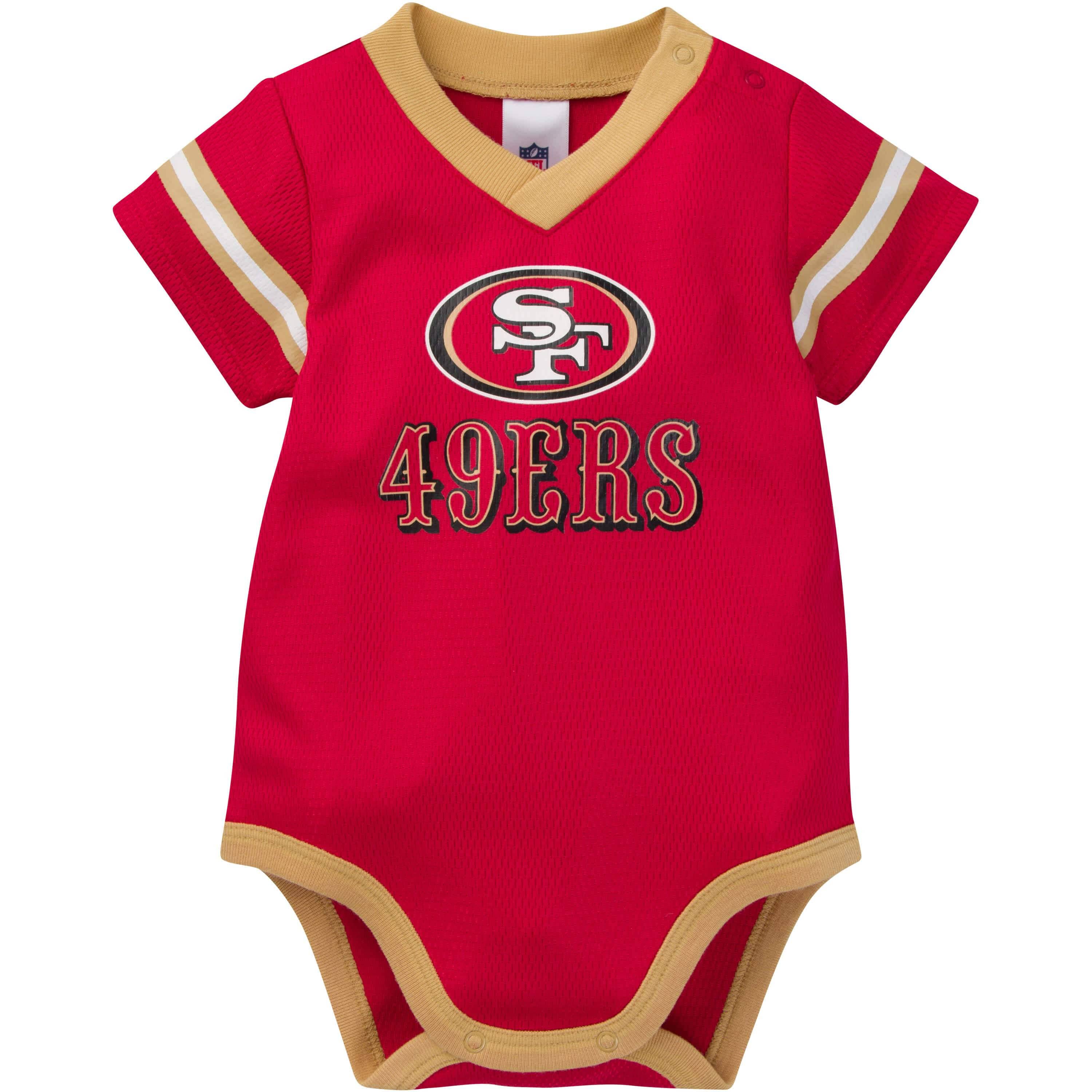 NFL Baby Boys 49ers Short Sleeve Jersey Bodysuit - 6-12mo