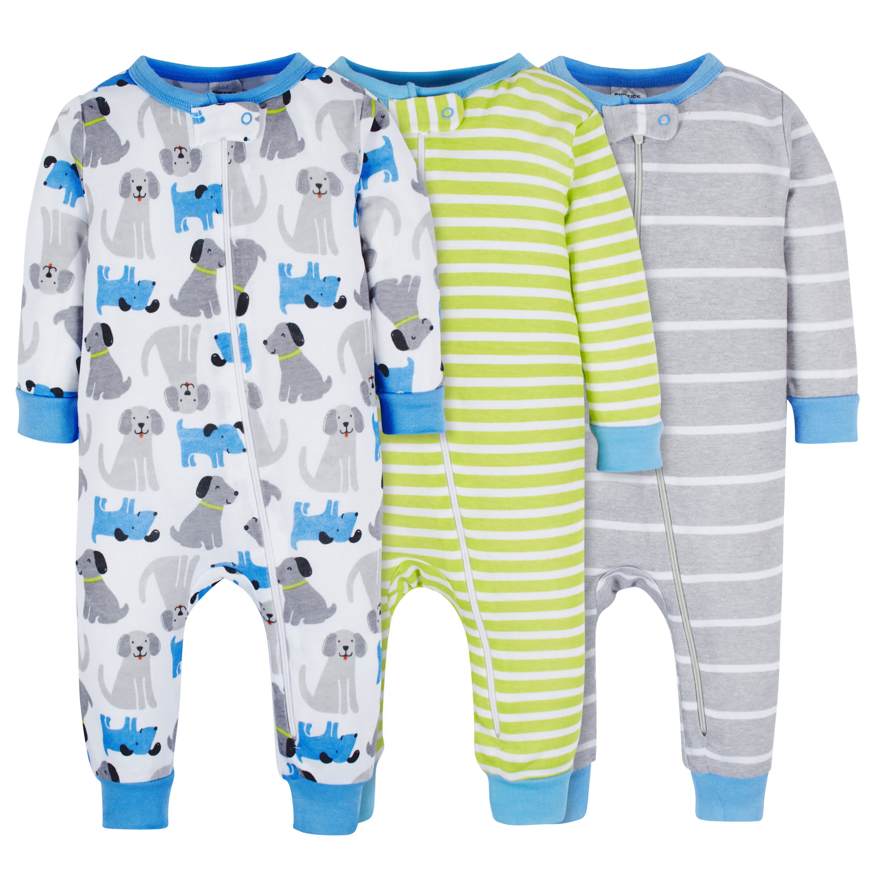 Onesies Brand Baby & Toddler Girl Snug Fit Footless Cotton Pajamas, 3-Pack  (0/3 Months - 5T)