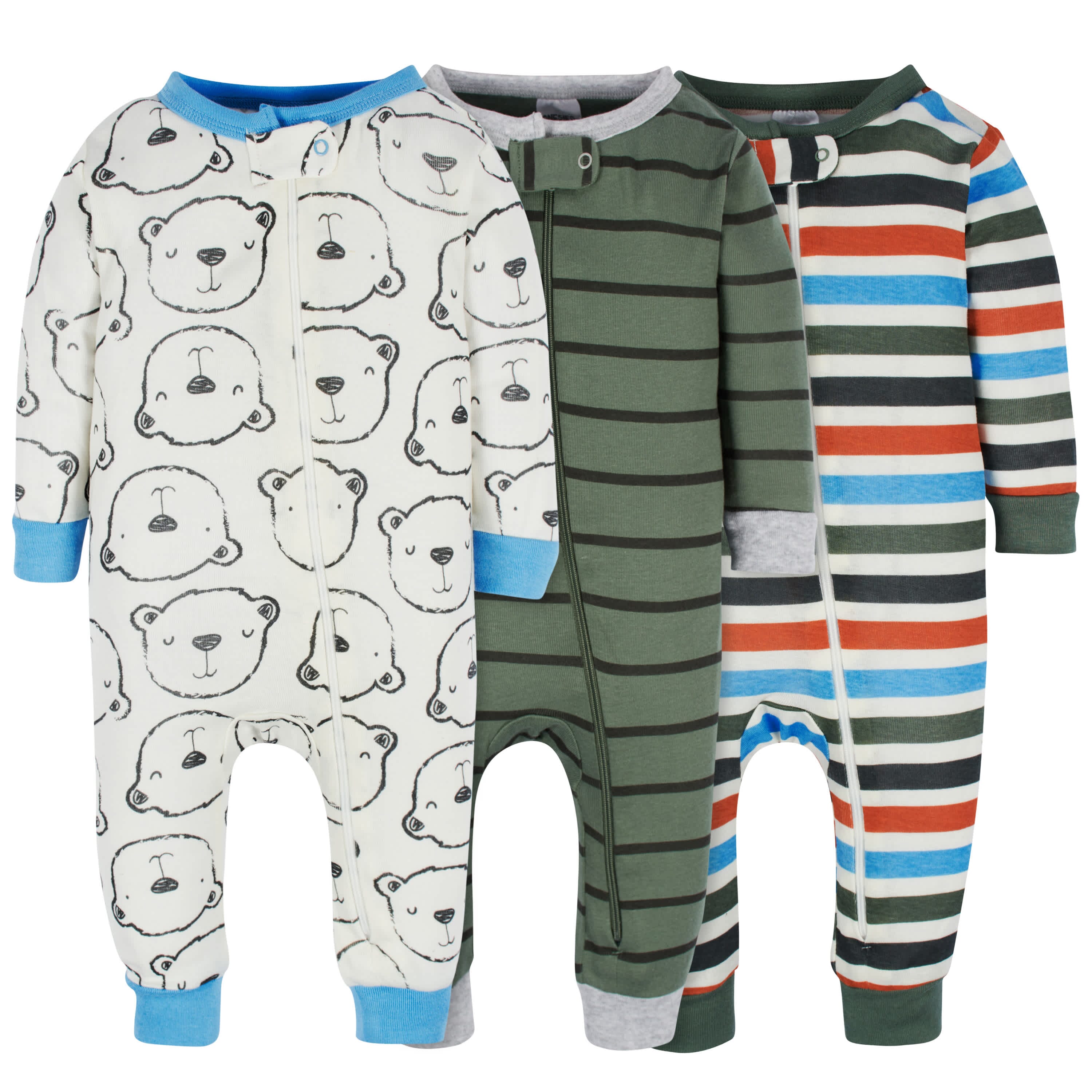 3 Pack Baby Toddler Boys Unbearably Cute Snug Fit Footless Pajamas Gerber Childrenswear