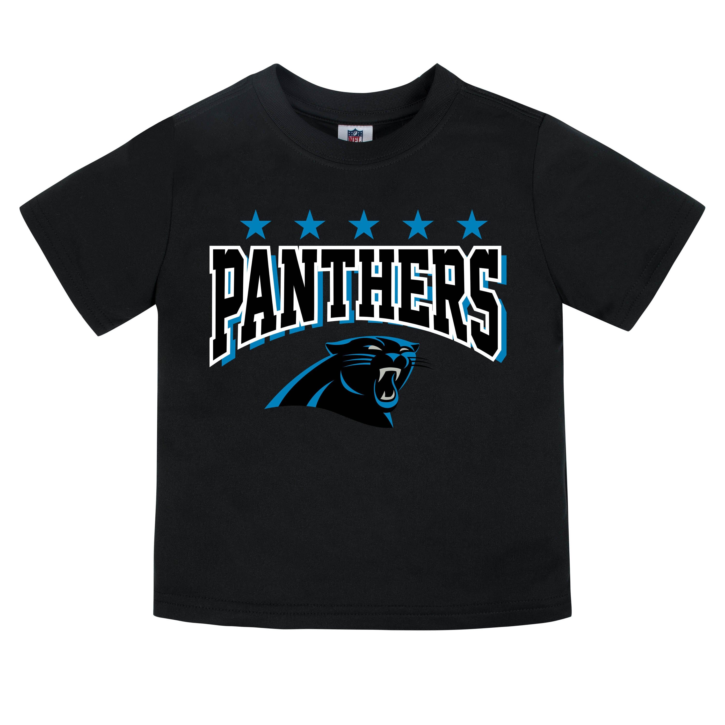 NFL Carolina Panthers Boys' Short Sleeve Cotton T-Shirt - XS