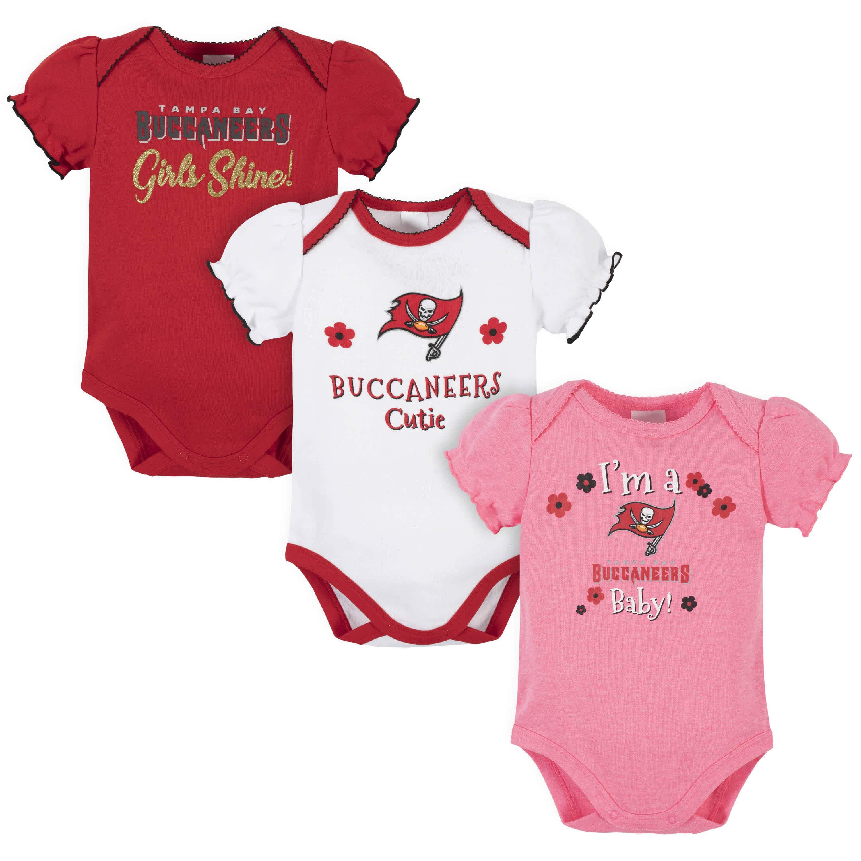 Tampa Bay Buccaneers Newborn & Infant Three-Pack Eat, Sleep & Drool Retro  Bodysuit Set - Red/Orange/Heather Gray