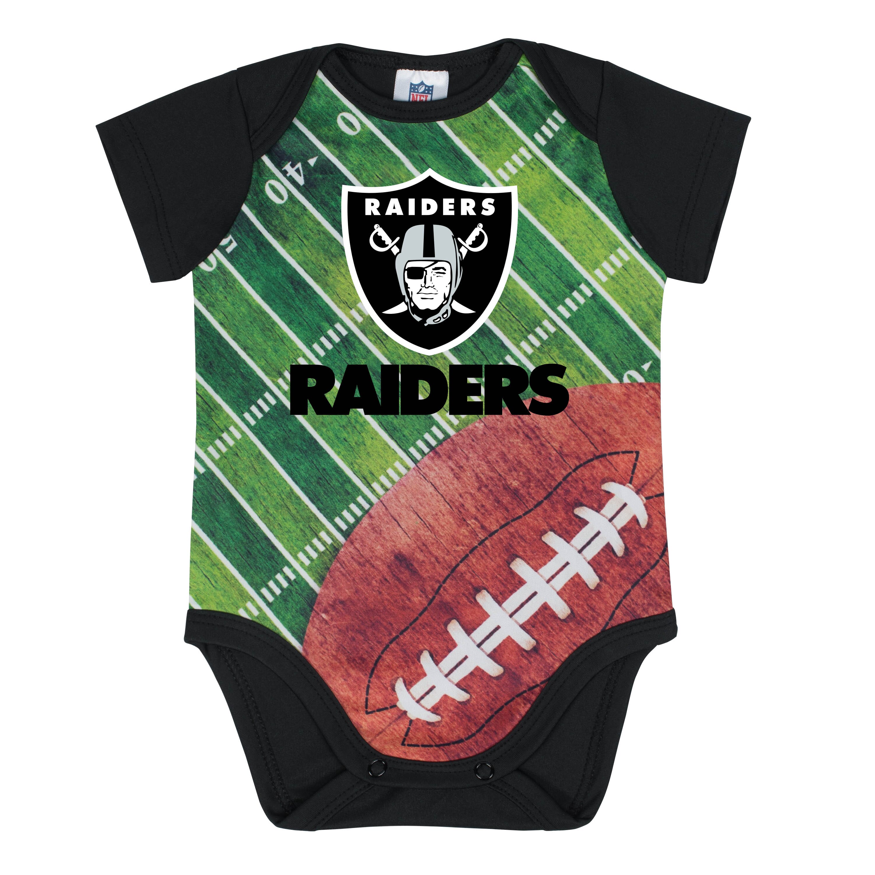 NFL Infant Boys’ 3-Pack Short-Sleeve Bodysuits - Oakland Raiders