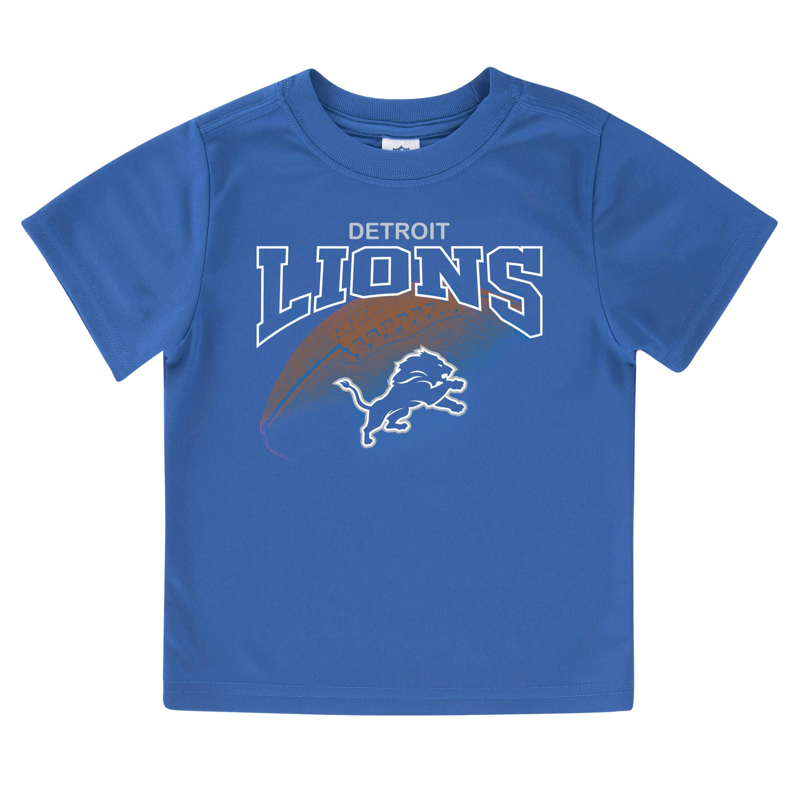 NFL Team Apparel Youth Detroit Lions Game Time White T-Shirt