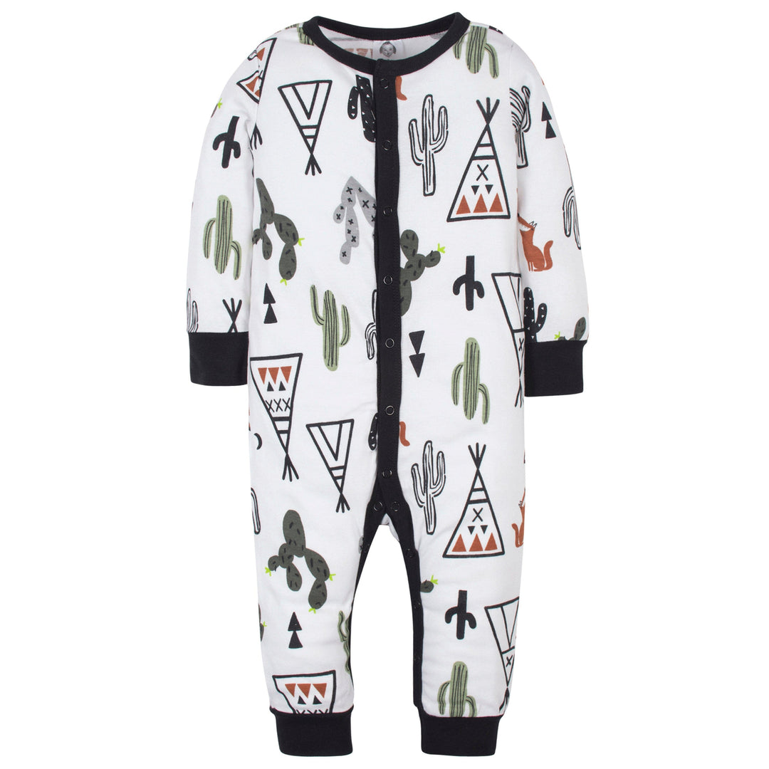 4-Piece Baby Boys Desert & Stripes Coverall, Cap, & Wiggle-Proof™ Socks