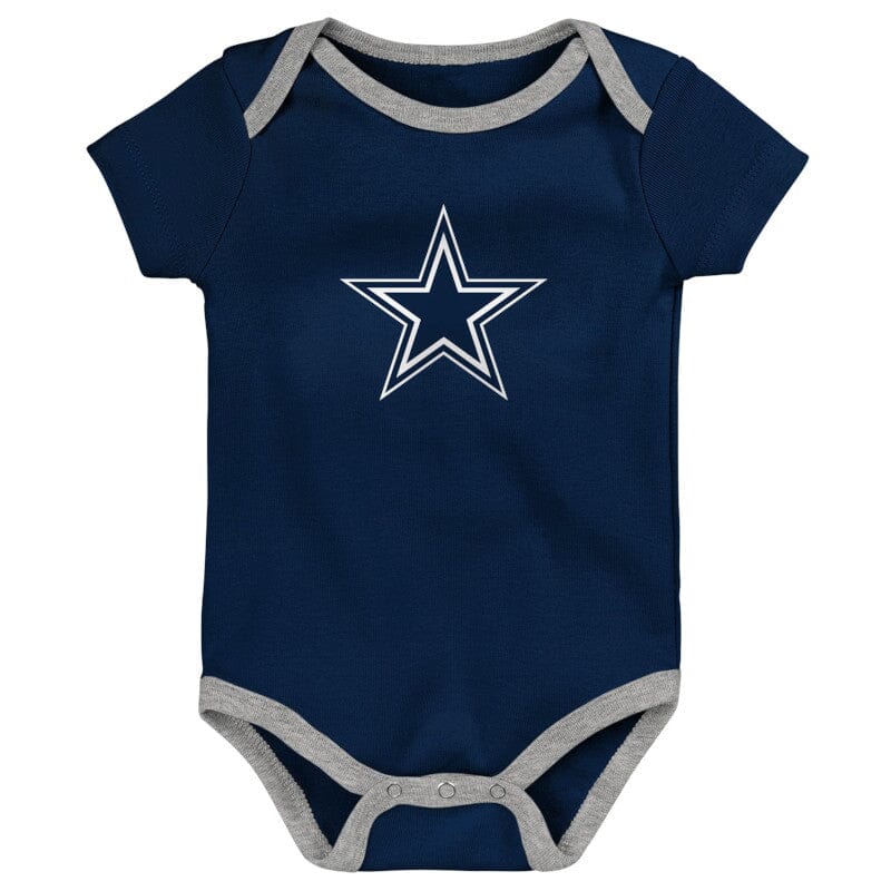 3-Piece Dallas Cowboys Short Sleeve Bodysuit and Blanket Set