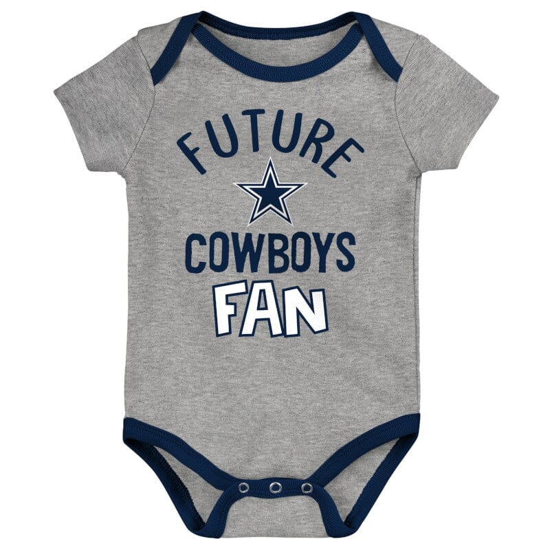 3-Piece Dallas Cowboys Short Sleeve Bodysuit and Blanket Set