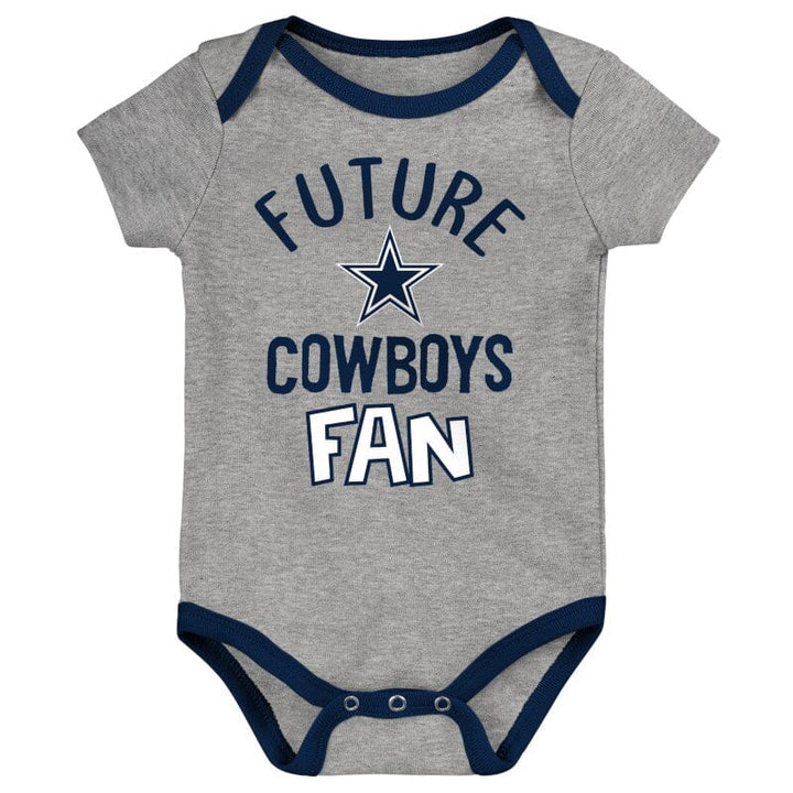 3-Piece Dallas Cowboys Short Sleeve Bodysuit and Blanket Set