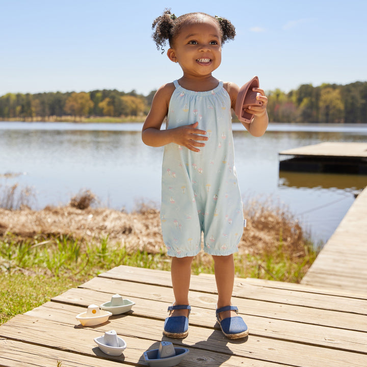 2-Pack Baby Girls Sailboats Rompers