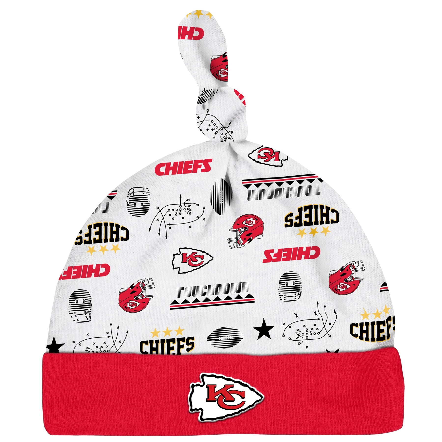 NFL Kansas City Chiefs Baby Girls Bodysuit, Pant and Cap Outfit Set,  3-Piece 