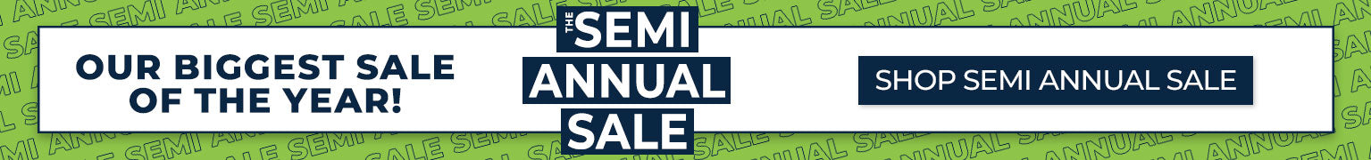 Semi Annual Sale. Our biggest sale of the year! Desktop banner.