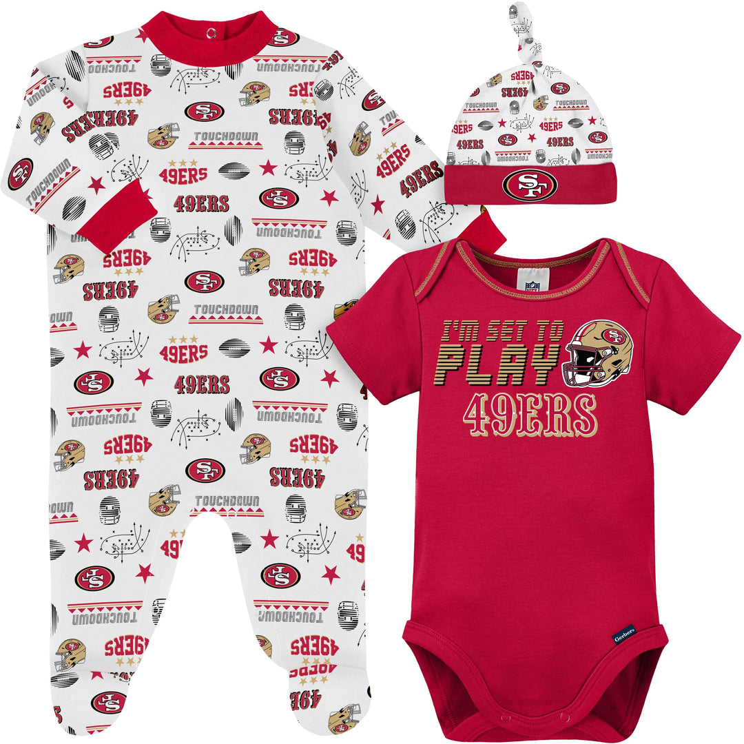 3-Piece Baby Boys 49ers Bodysuit, Sleep 'n Play, & Cap Set – Gerber  Childrenswear