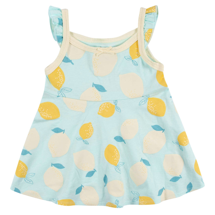 3-Piece Baby & Toddler Girls Little Lemon Dress, Diaper Cover & Revers ...