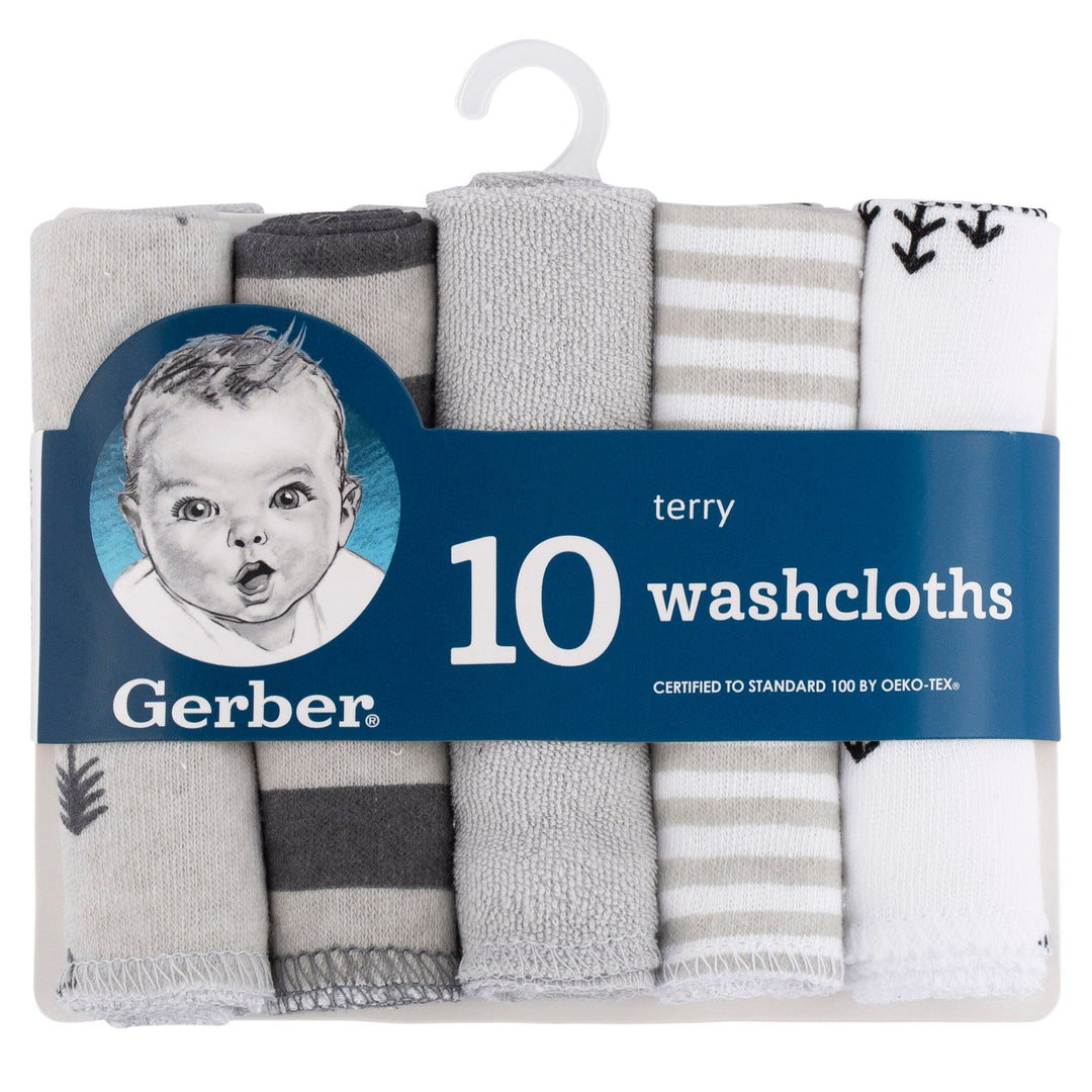 Gerber 6 Count Washcloth, White