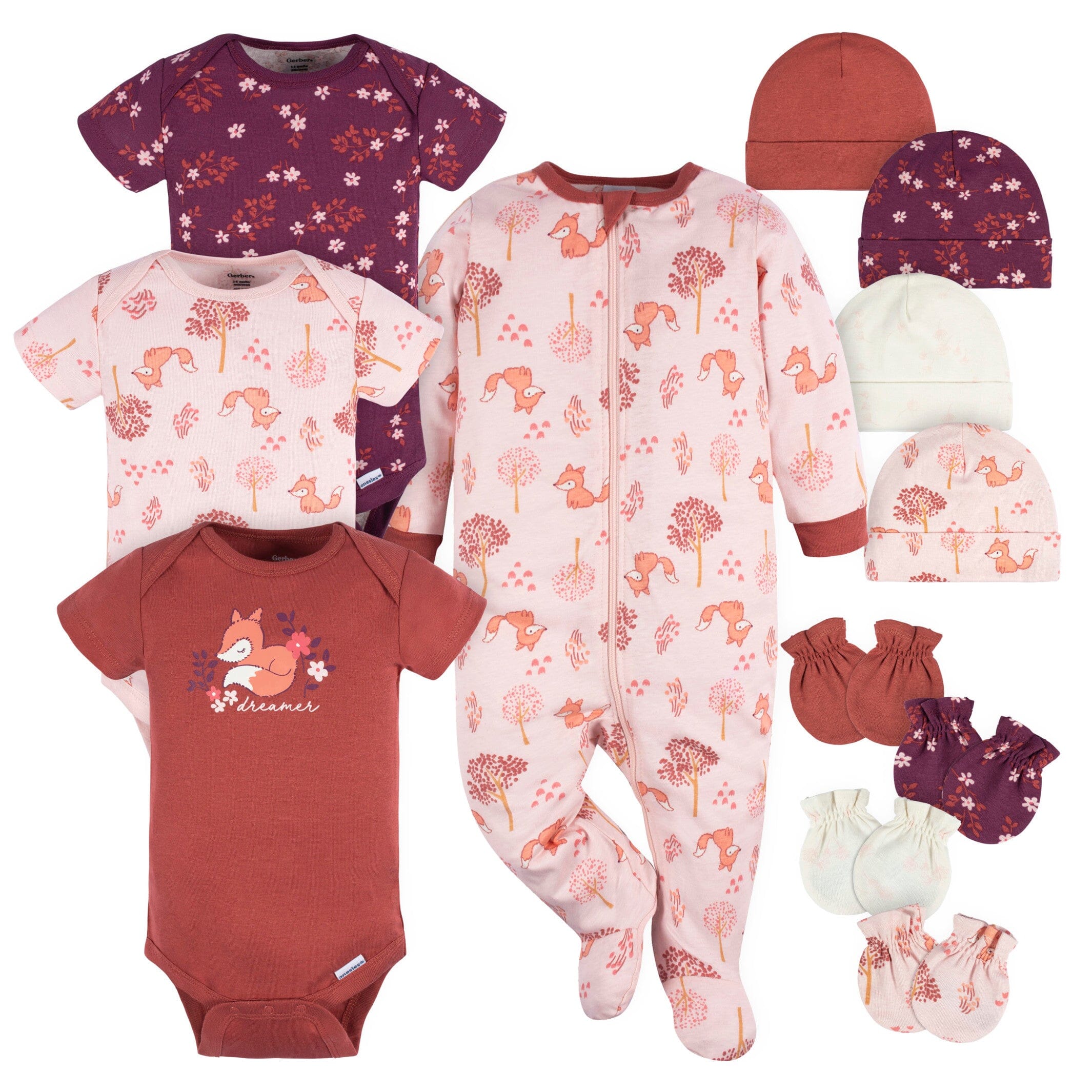 12-Piece Baby Girls Fox Layette Bundle – Gerber Childrenswear