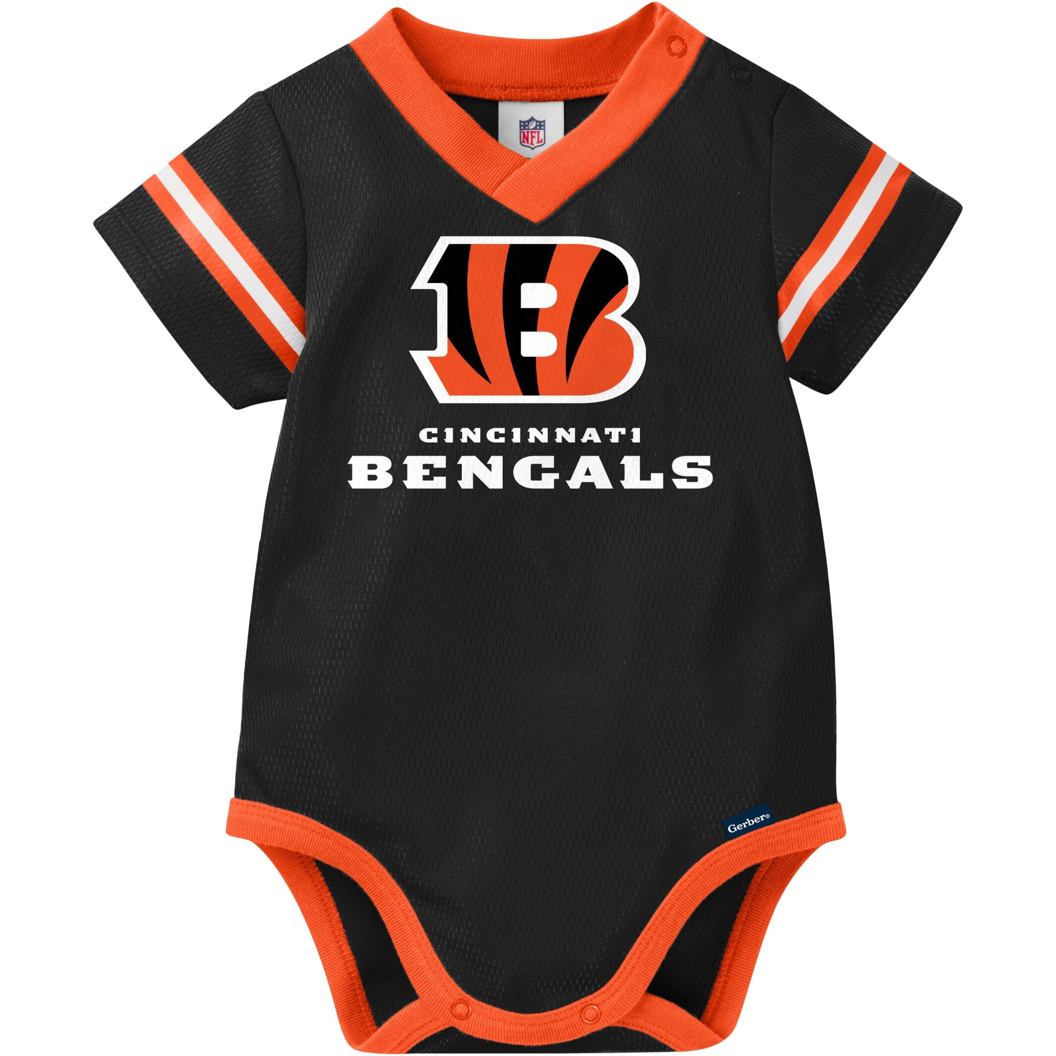 NFL Baby Boys Bengals Short Sleeve Jersey Bodysuit 0 3mo