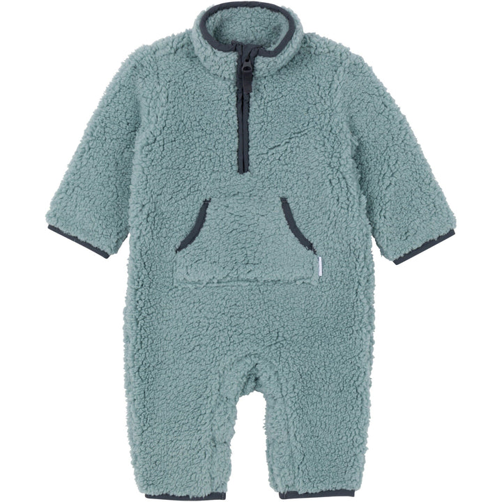 Baby Boys Medium Blue Fleece Romper