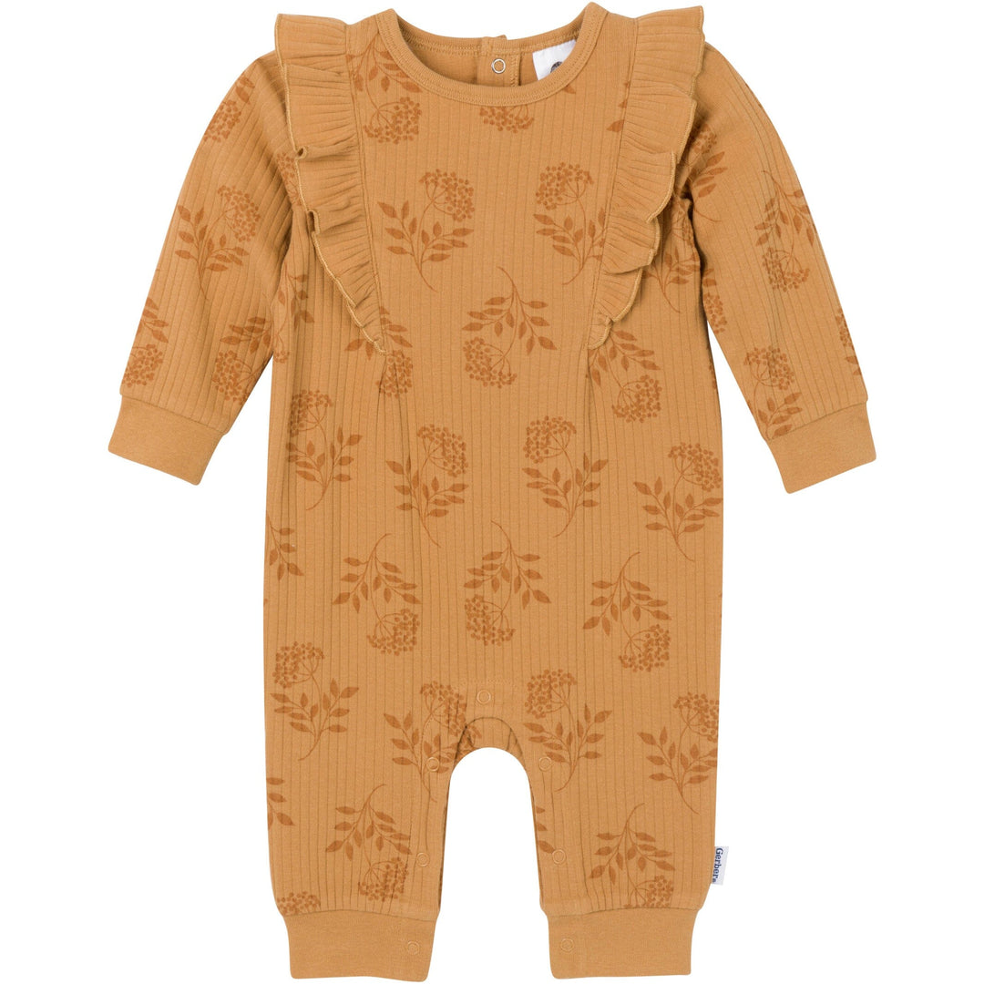 Baby Girls Flower Stamp Romper