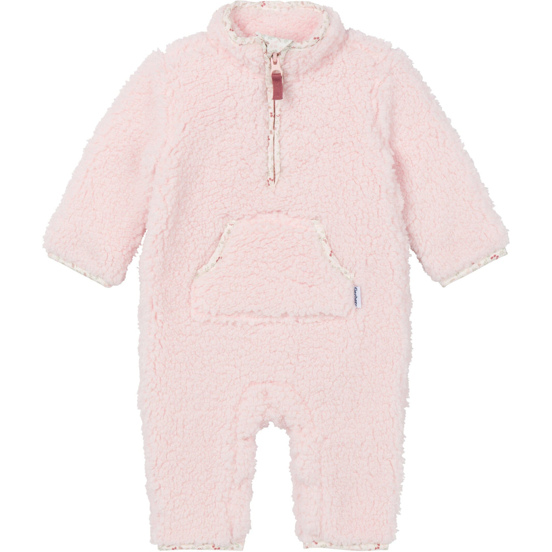 Baby Girls Pink Fleece Romper