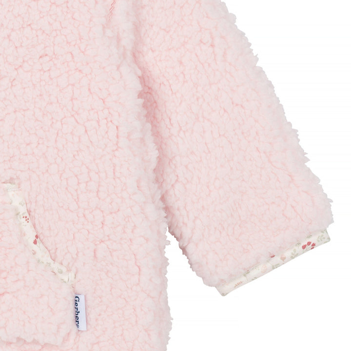 Baby Girls Pink Fleece Romper