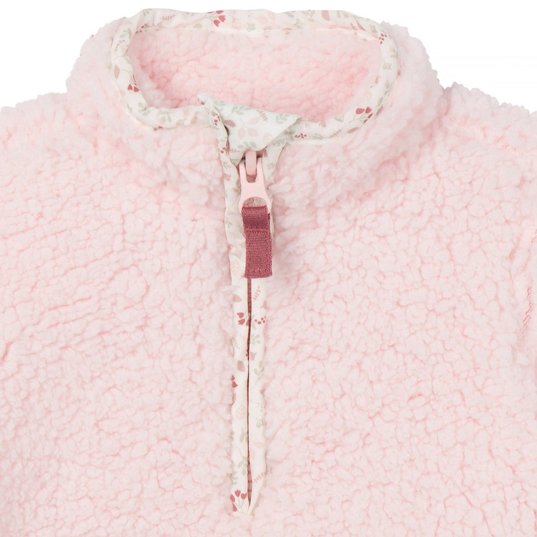 Baby Girls Pink Fleece Romper