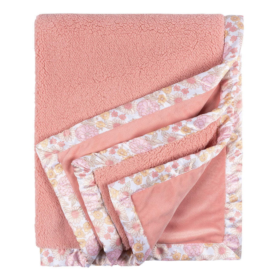 Baby & Toddlergirls Retro Floral Plush Blanket