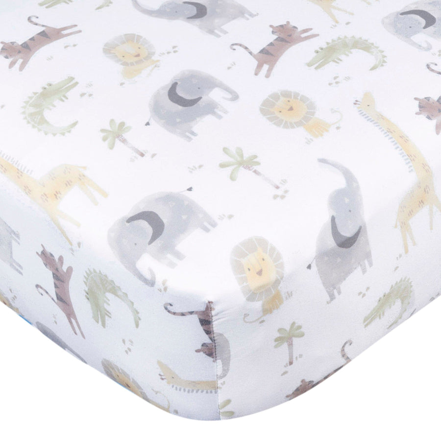 Baby Neutral Animal Geo Crib Sheet