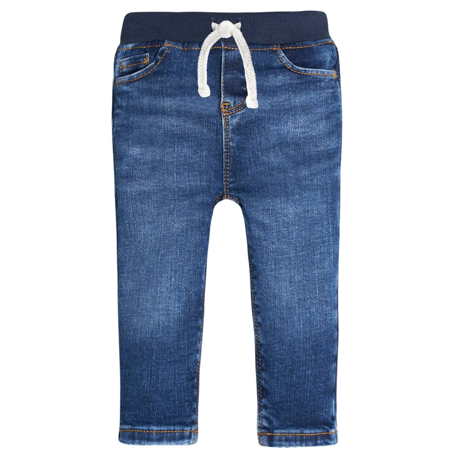 Baby Neutral Blue Rib Waist Skinny Jeans