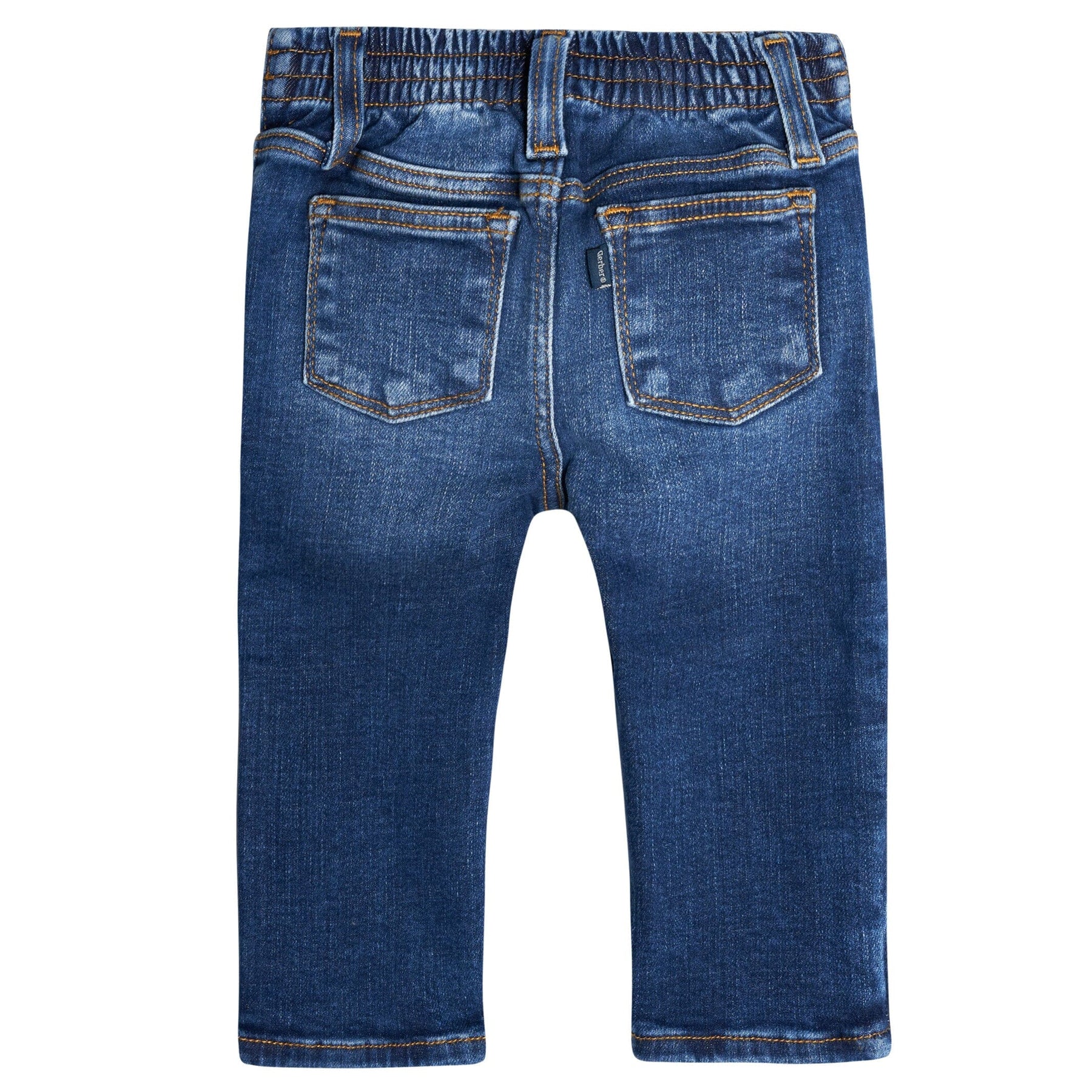 Baby Neutral Blue Straight Fit Denim Jeans With Elastic Back – Gerber ...