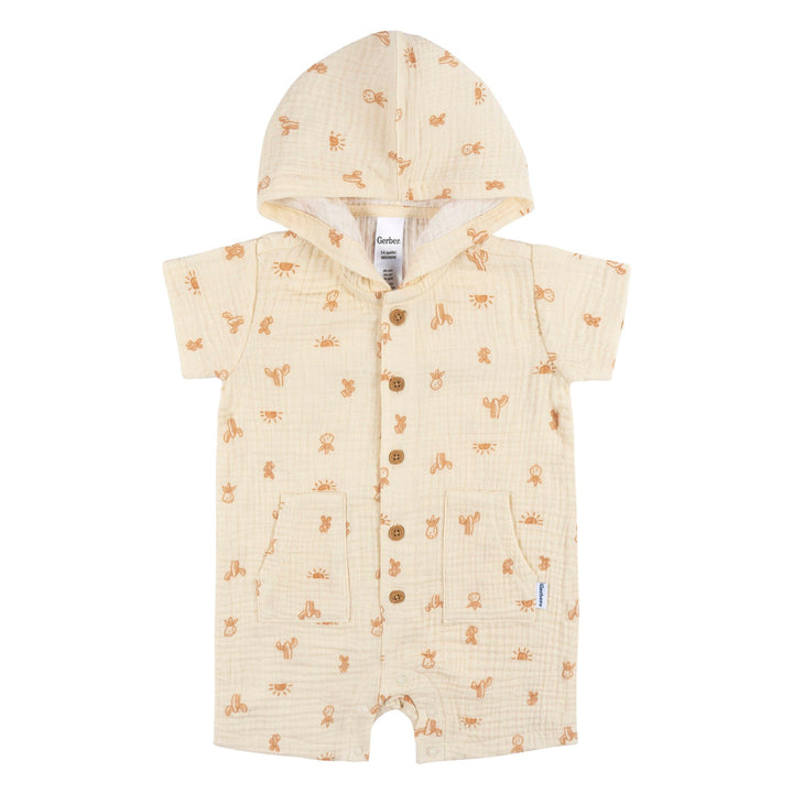 Baby Boys Desert Hooded Romper