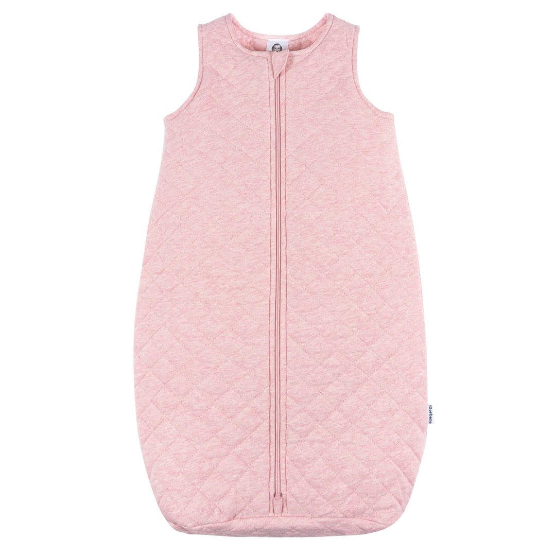 Baby Girls Pink Heather Quilted Wearable Blanket