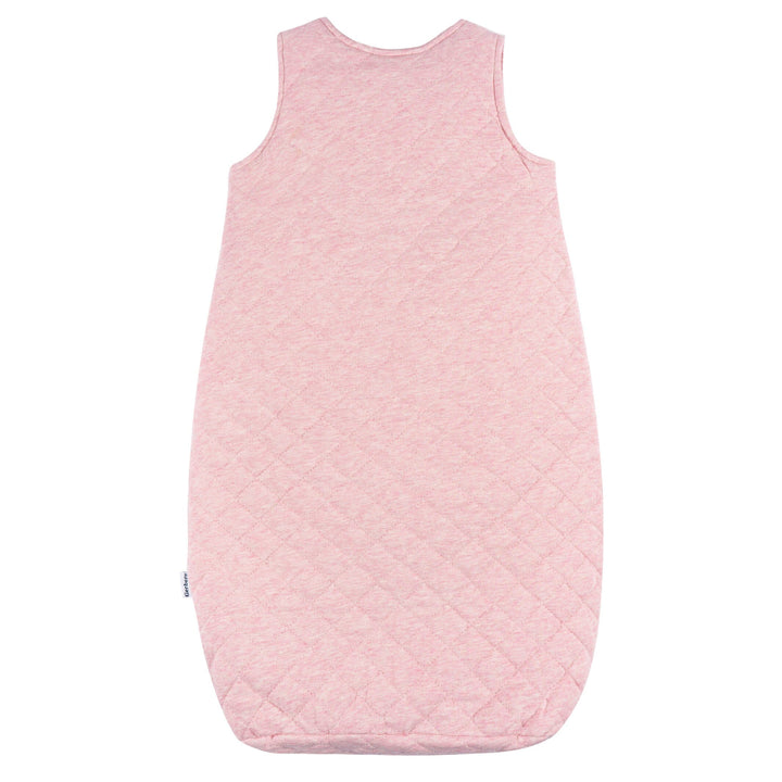 Baby Girls Pink Heather Quilted Wearable Blanket