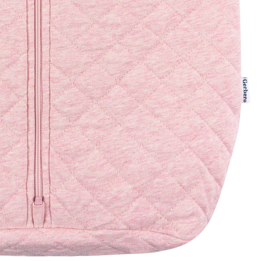 Baby Girls Pink Heather Quilted Wearable Blanket