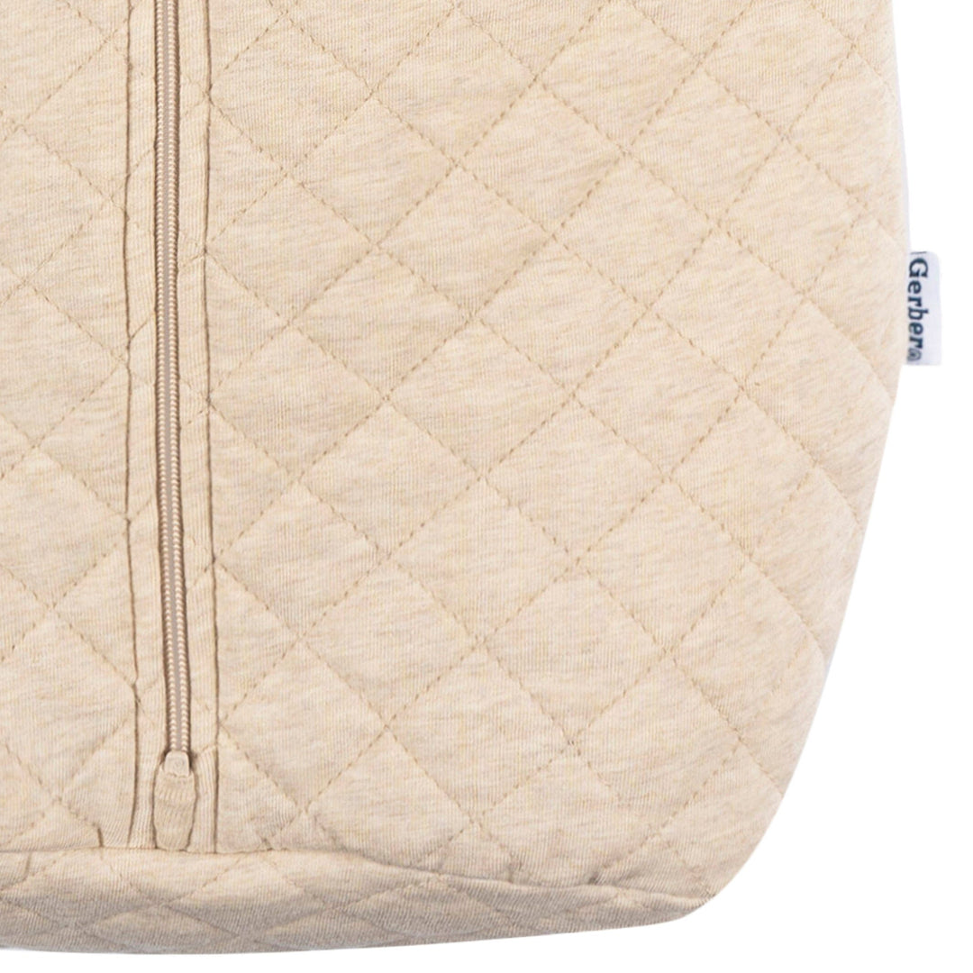 Baby Neutral Oatmeal Heather Quilted Wearable Blanket