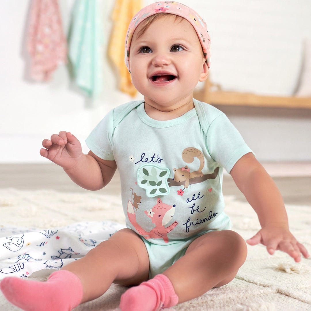 10-Piece Baby Girls Fox Onesies® Bodysuits, Pants, and Caps Set – Gerber  Childrenswear